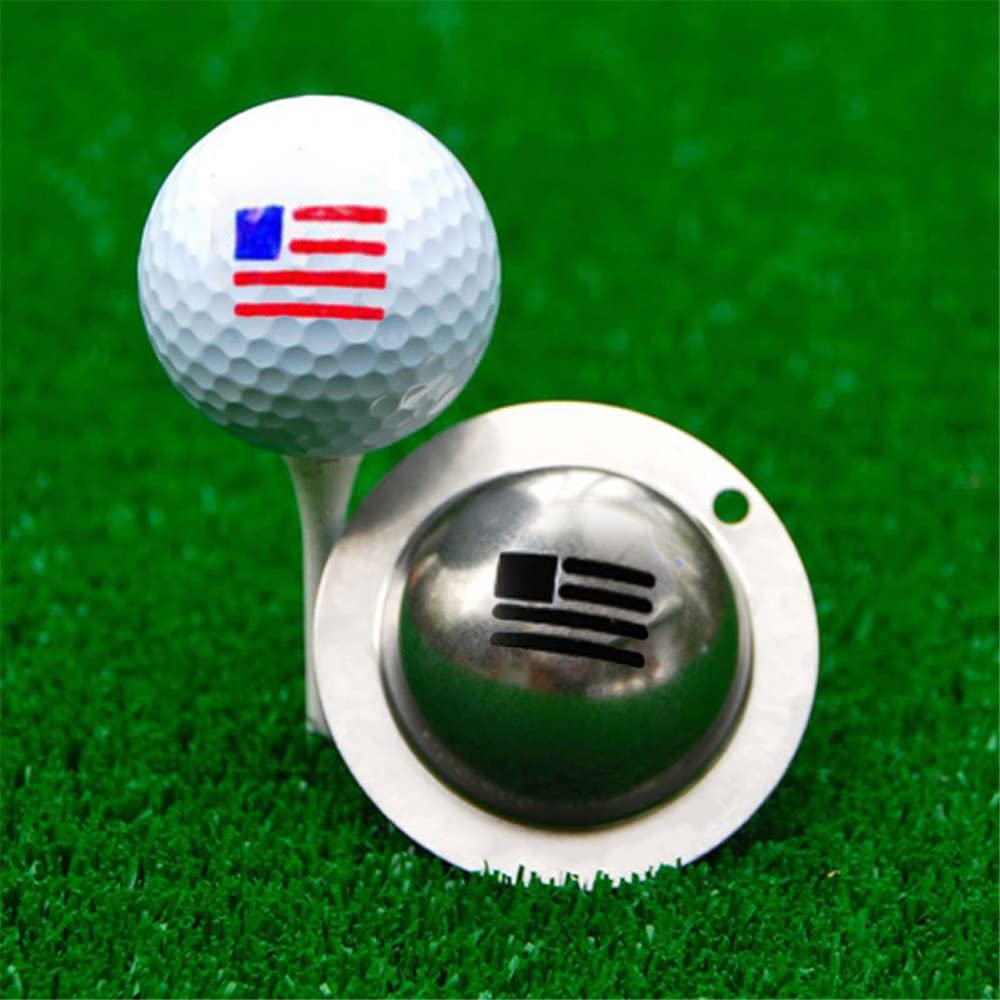 YGDA Stainless Steel Golf Ball Alignment Tool - Custom Golf Ball Marker & Stencil for Easy Marking | Personalized Golf Gift for Men & Women | Improve Putting Accuracy on Greens & Practice Range
