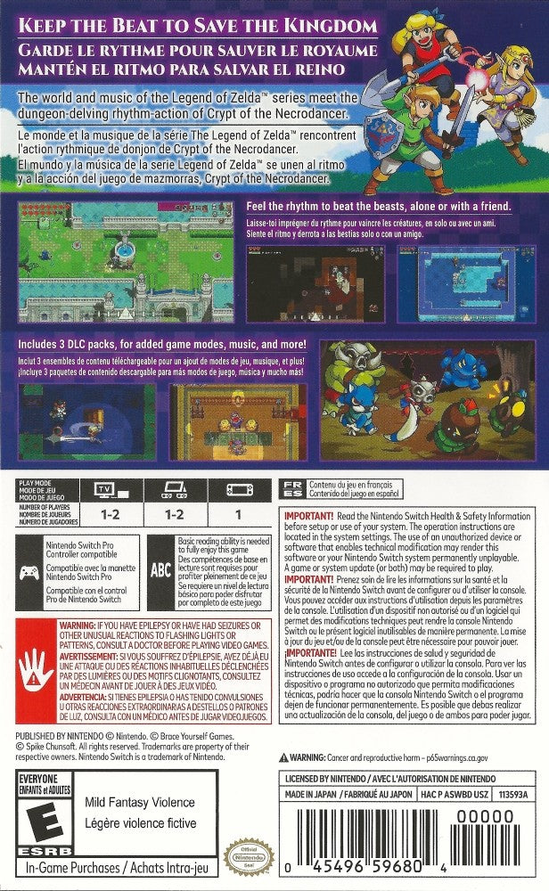 Cadence of Hyrule: Crypt of The Necrodancer - Nintendo Switch Game | Adventure Rhythm RPG | Perfect for Fans of Zelda & Rhythm Games | Play at Home or On-The-Go