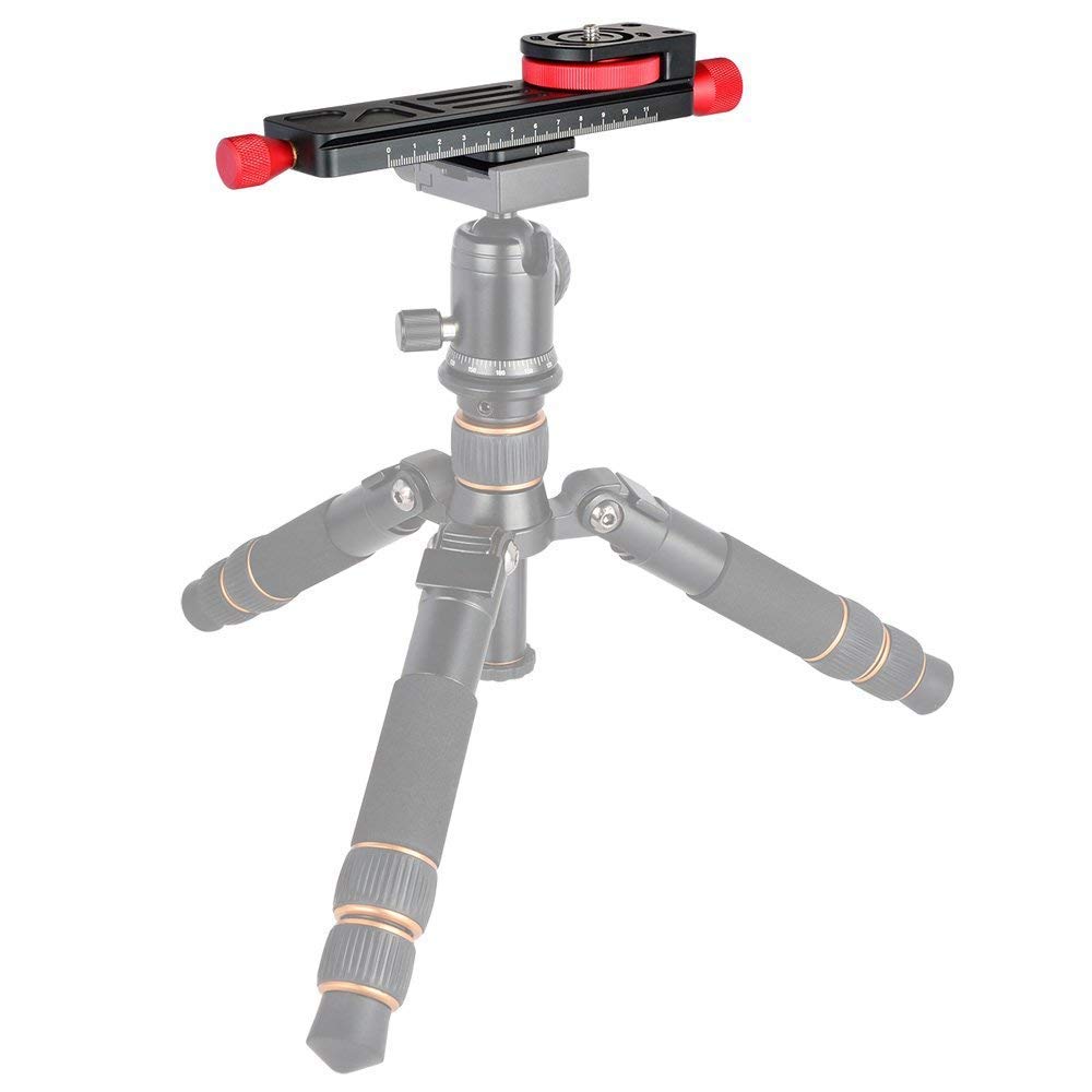 HCLZOE All Metal Worm Drive Macro Rail with Fine Focus - Arca/Lever Clamp Compatible for Precision Photography & Macro Shooting