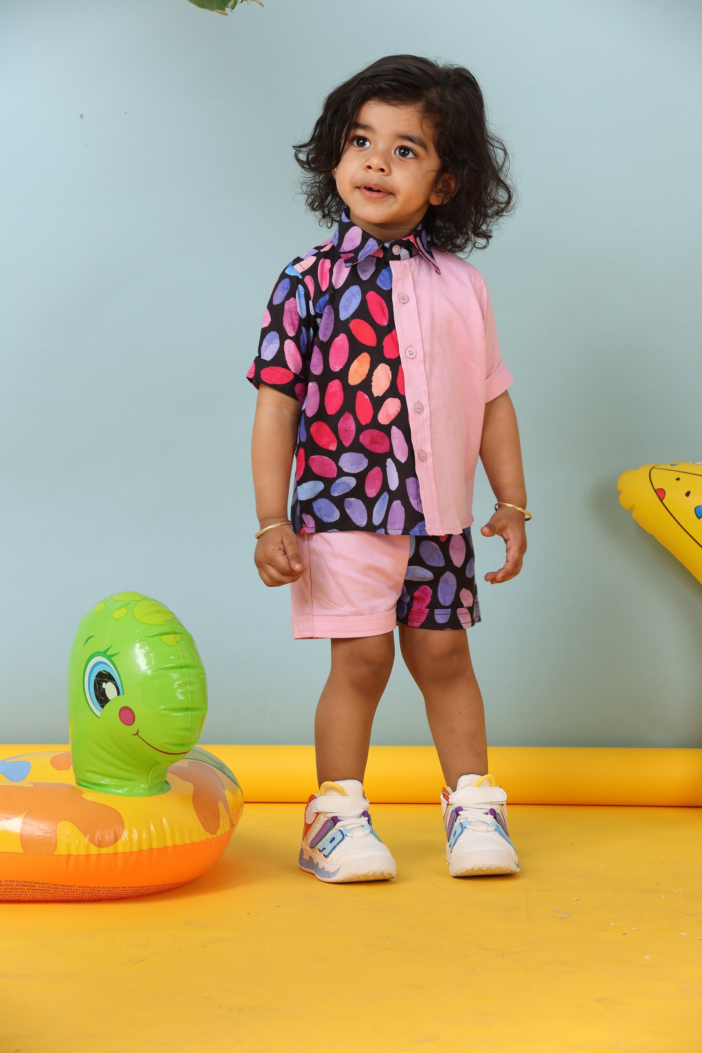 Pre Order Boys Abstract Print Shirt and Shorts Set - Stylish Matching Outfit for Casual Wear, Summer Playdates & Family Photos