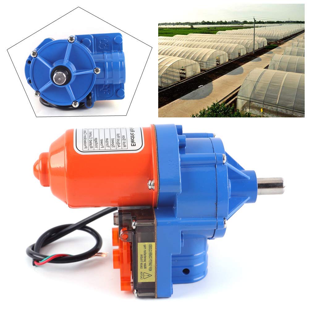 100W 24V Electric Greenhouse Film Roll Up Motor - Automatic Ventilation Solution for Greenhouses, Sheds & Grow Tents (100m Roll) - Perfect for Temperature Control & Air Circulation