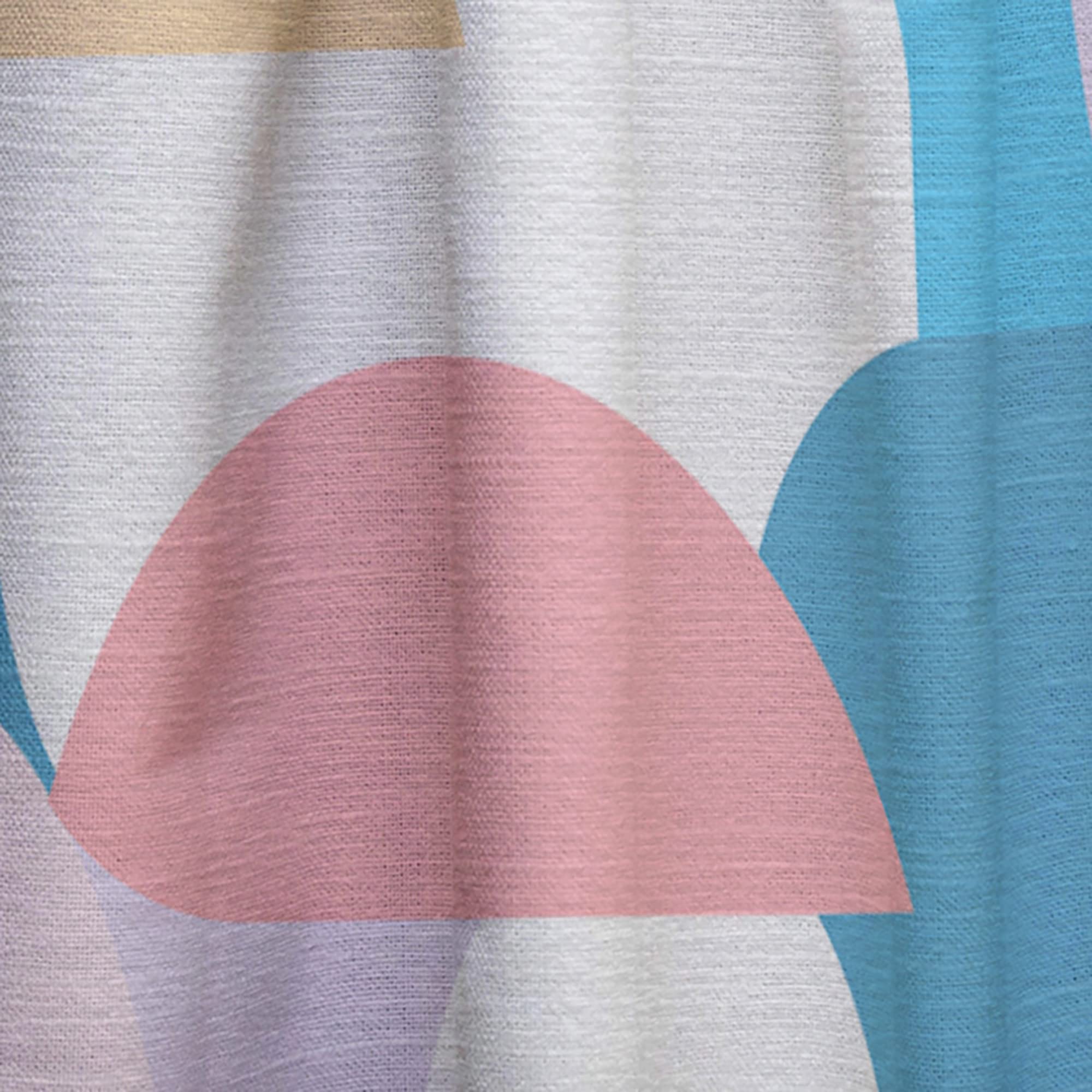 DesignQ Retro Geometric Abstract Pattern II Thermal Insulated Curtains - Single Panel 52x120 Inches - Blackout Drapes for Bedroom & Living Room (Home Decor, Window Treatment, Noise Reduction)