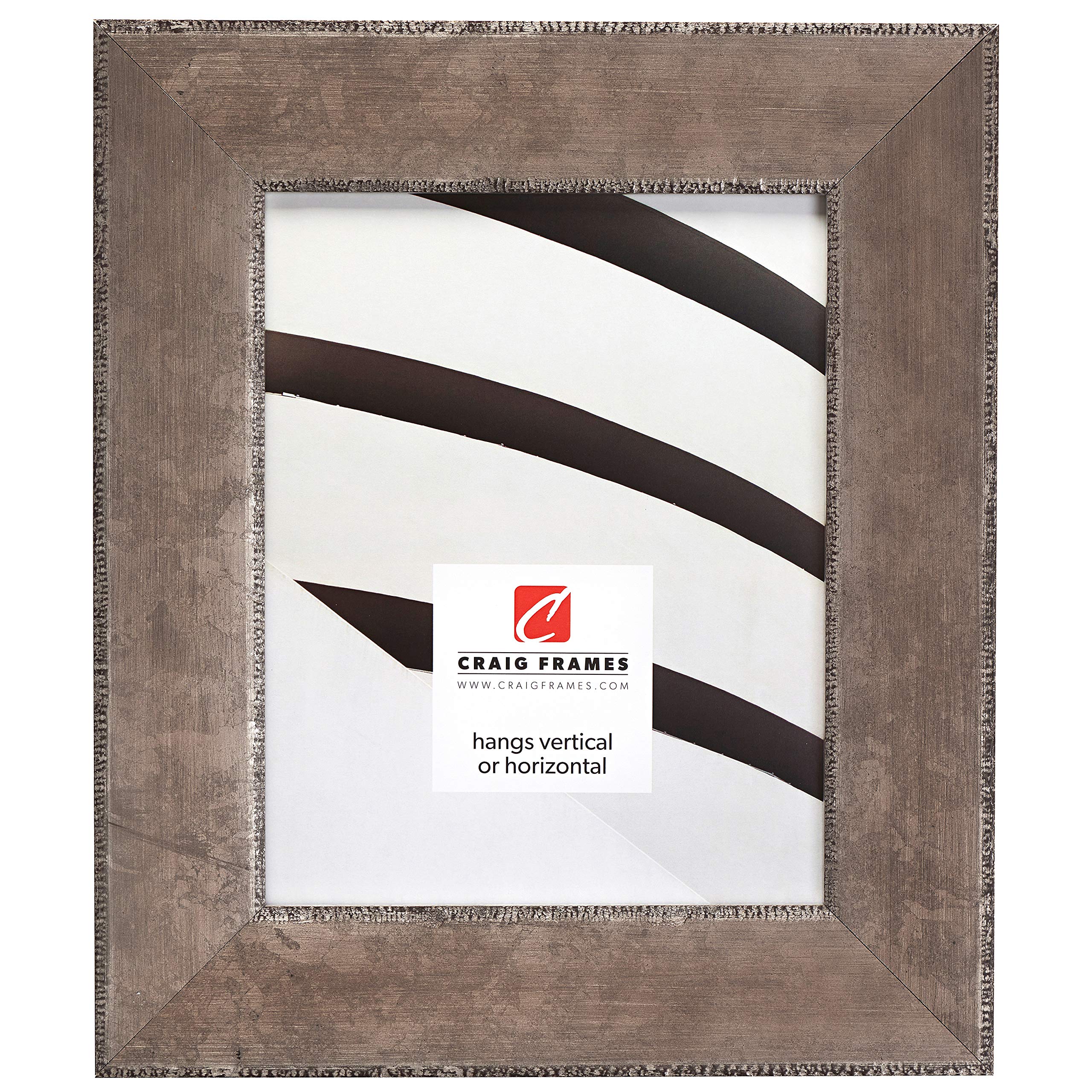 Craig Frames Patina 225 Picture Frame - 22 x 28 Inch Distressed Silver & Black - Perfect for Wall Art, Family Photos & Home Decor