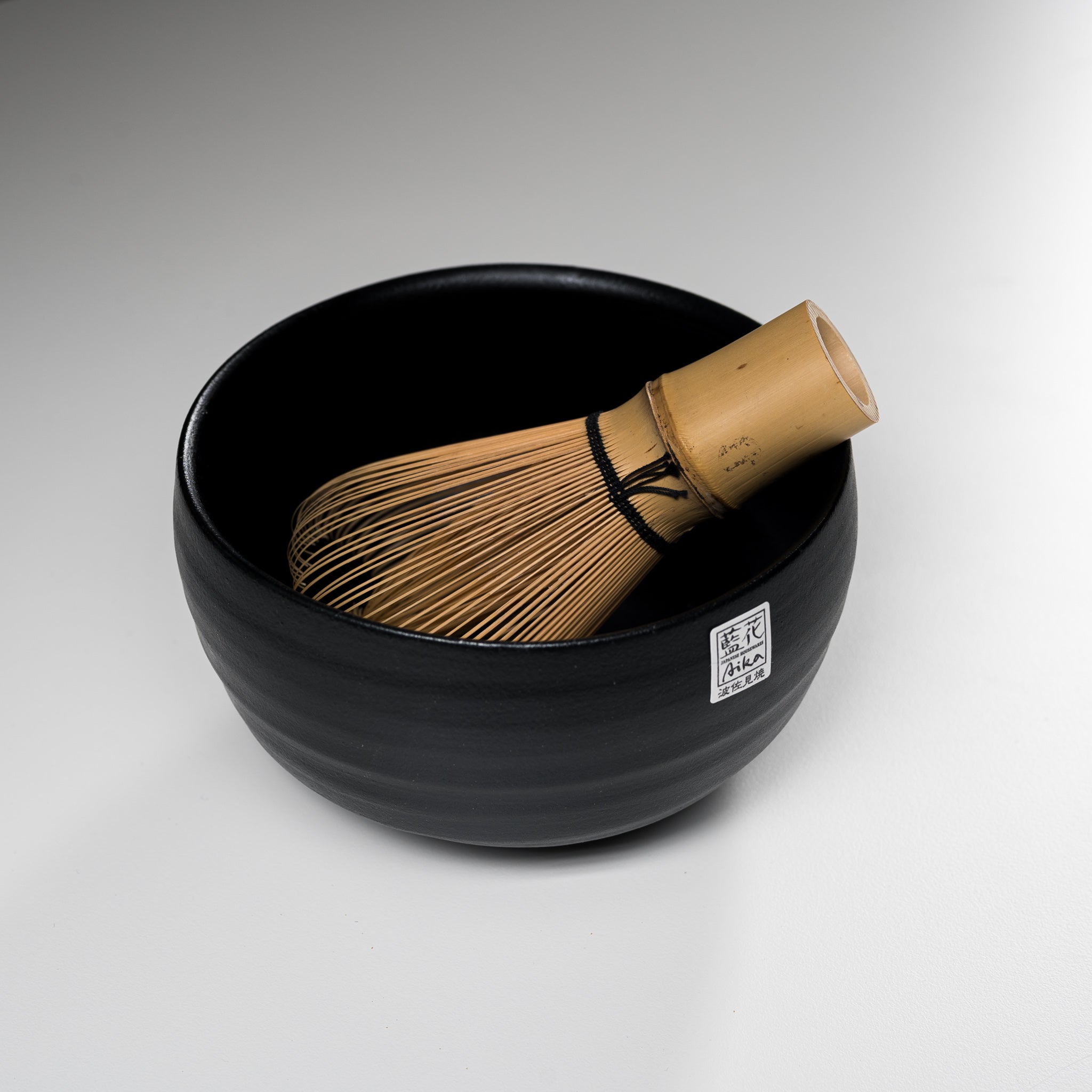 Premium Matcha Bowl Set - Black Flower Design, Traditional Japanese Tea Ceremony Accessories for Zen Meditation & Home Decor
