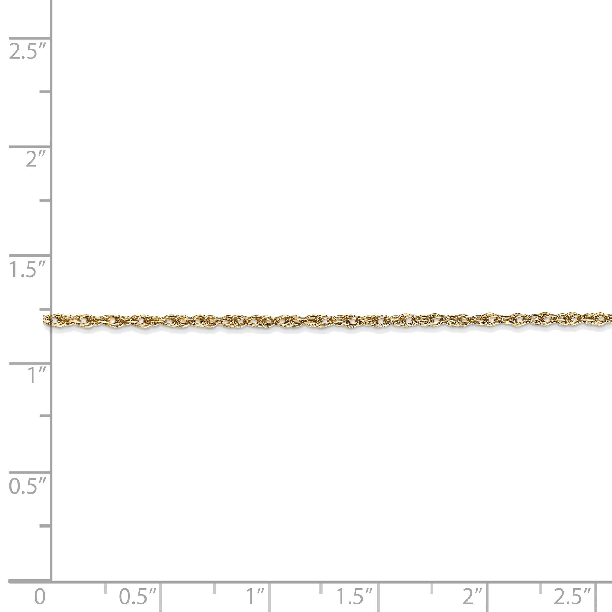 14K Yellow Gold 1.3mm Heavy Baby Rope Chain Necklace for Women - Bonyak Jewelry | Perfect for Layering, Gifts & Everyday Wear
