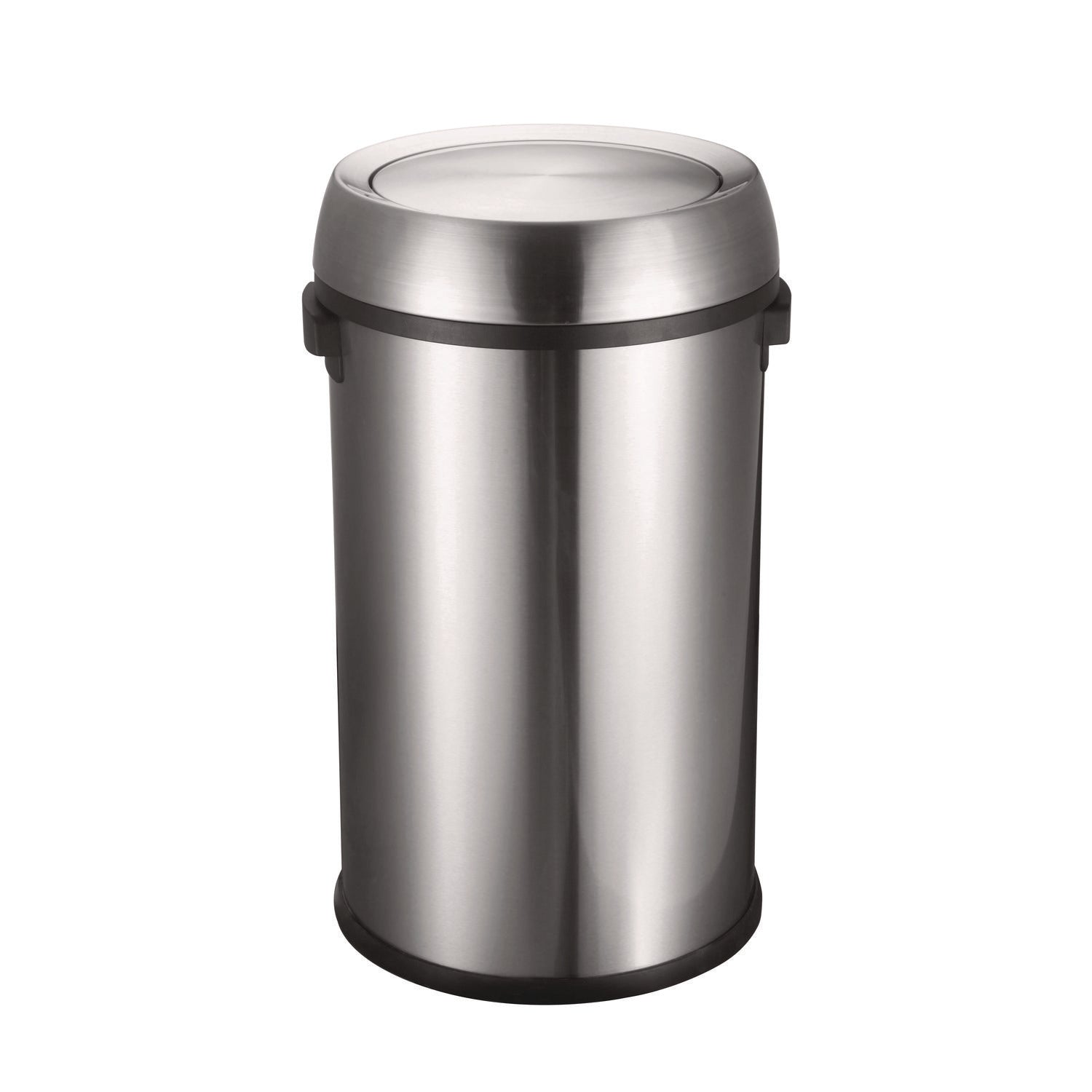 Alpine Industries 17 Gallon Stainless Steel Swivel Trash Can Lid - 15.7 x 15.67 x 15.67 Inches, Silver - Durable Kitchen & Office Waste Bin Cover for Easy Disposal