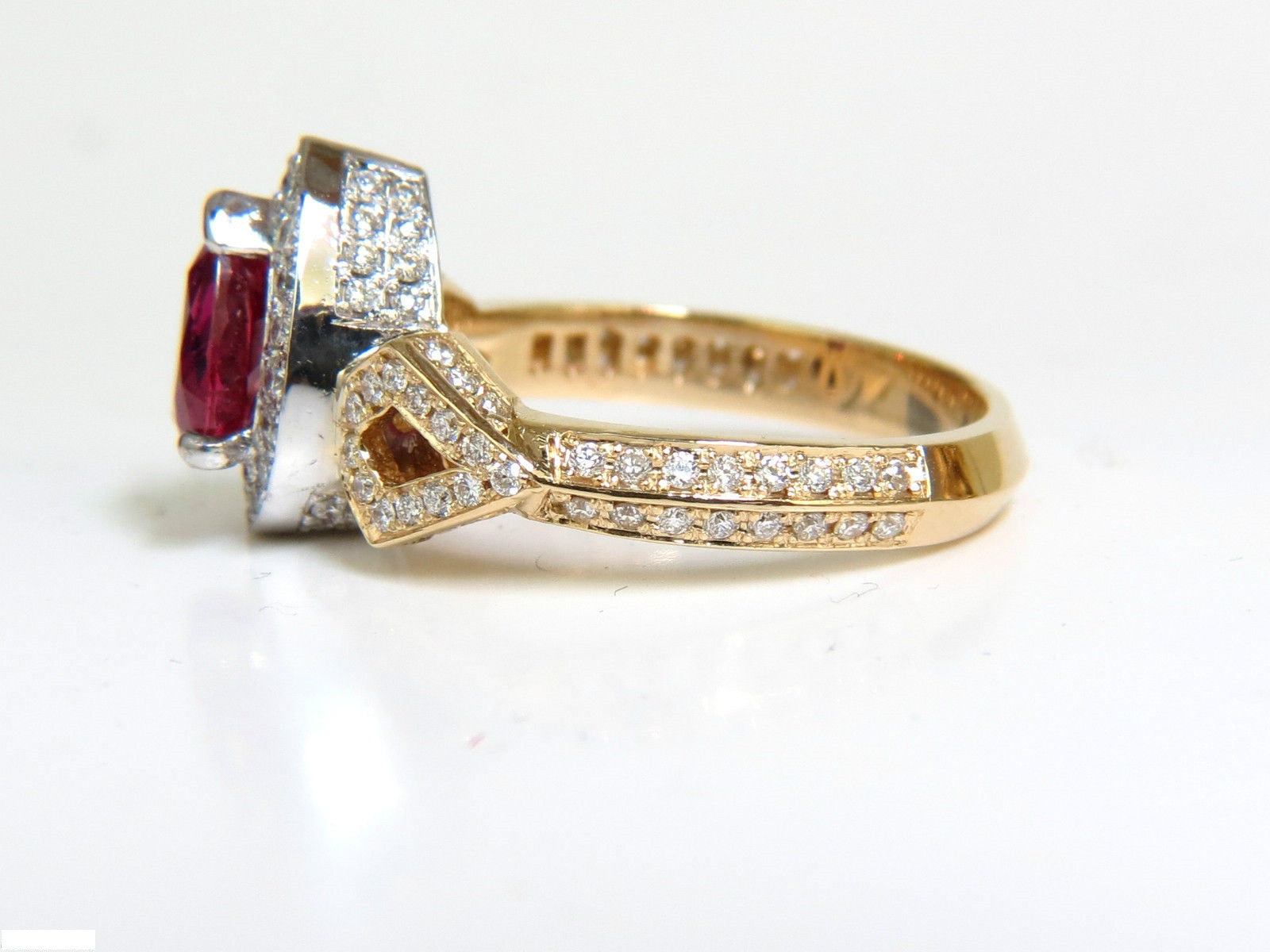 2.40CT GIA Certified Natural Ruby & Diamond Ring - No Heat Treatment, Classic Blood Red Ruby Jewelry Set for Engagement, Wedding & Special Occasions