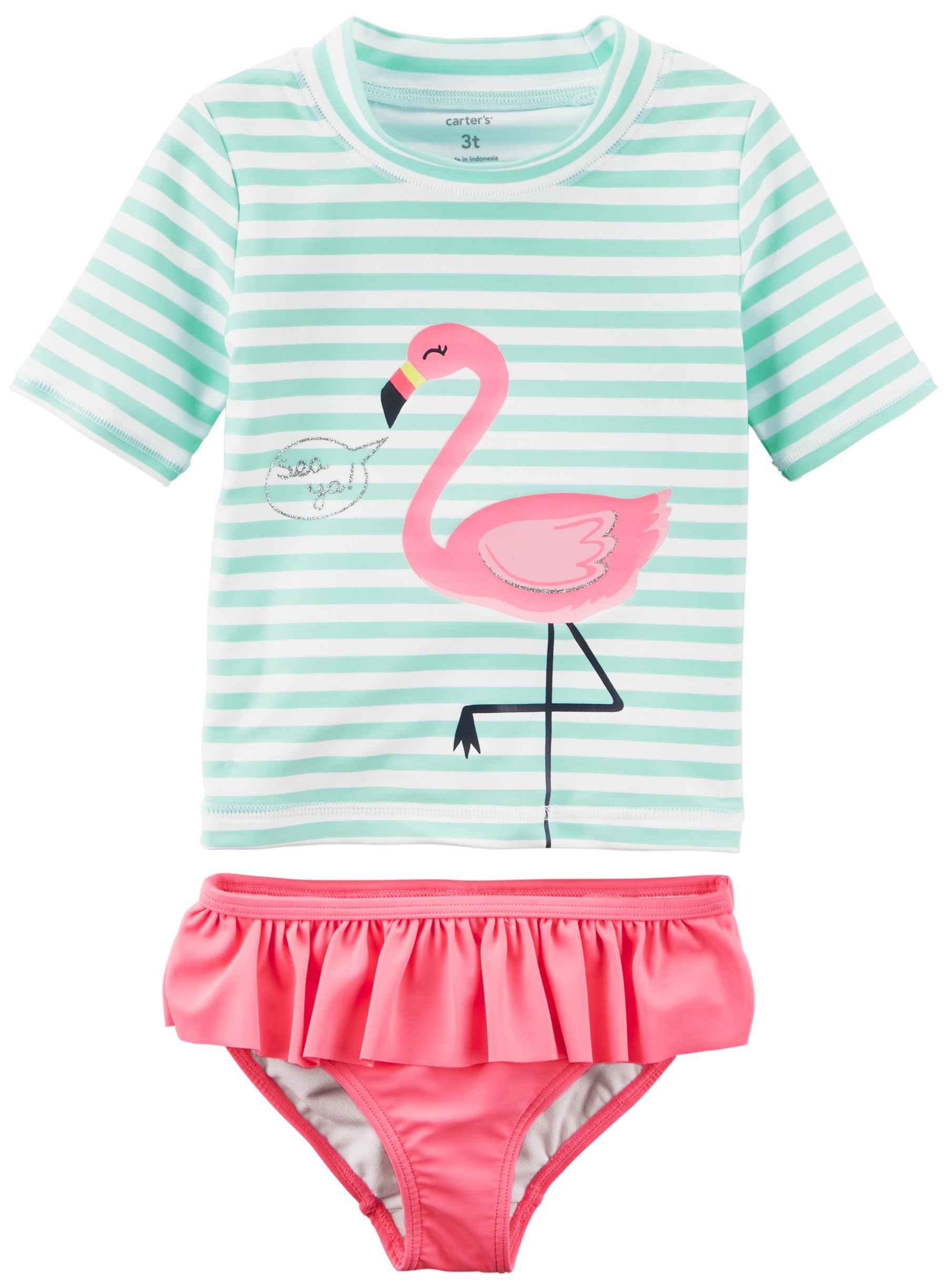 Carter's Girls' Two-Piece Swimsuit | Cute & Comfortable Bathing Suit for Toddler & Kids | Perfect for Beach, Pool & Summer Vacation