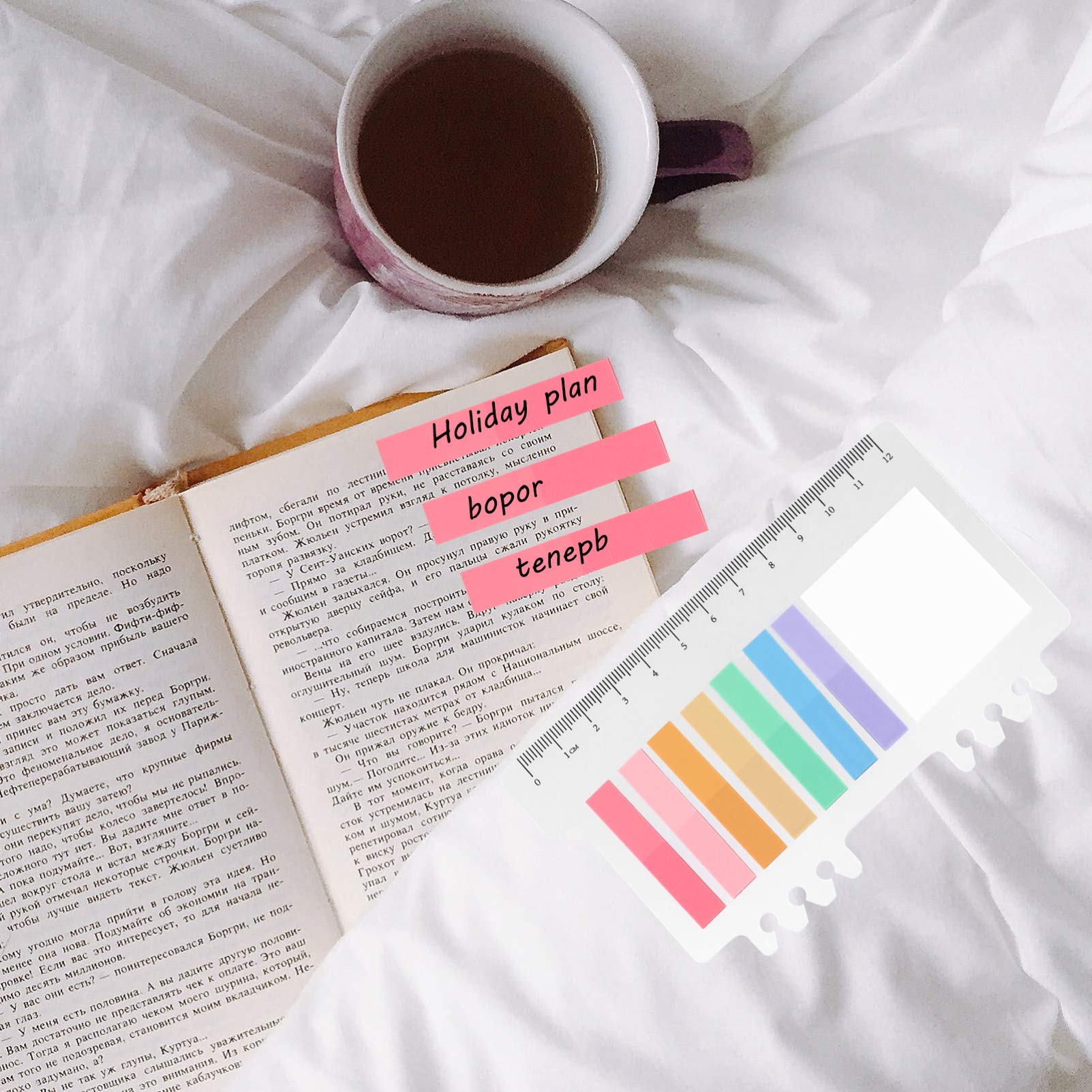NUOBESTY Fluorescent Sticky Notes Flags - 3 Sets of Colorful Index Tabs for Books, Documents & Notebooks - Perfect for Office, School & Study Organization