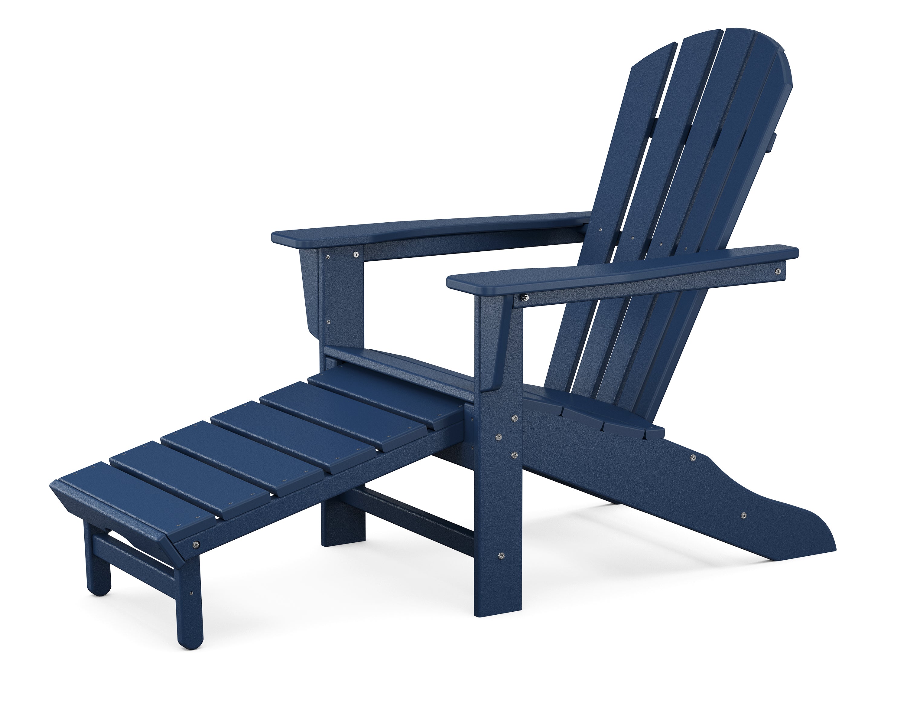 **POLYWOOD Palm Coast Ultimate Adirondack Chair with Hideaway Ottoman - Durable Outdoor Furniture for Patio, Poolside & Garden Relaxation**
