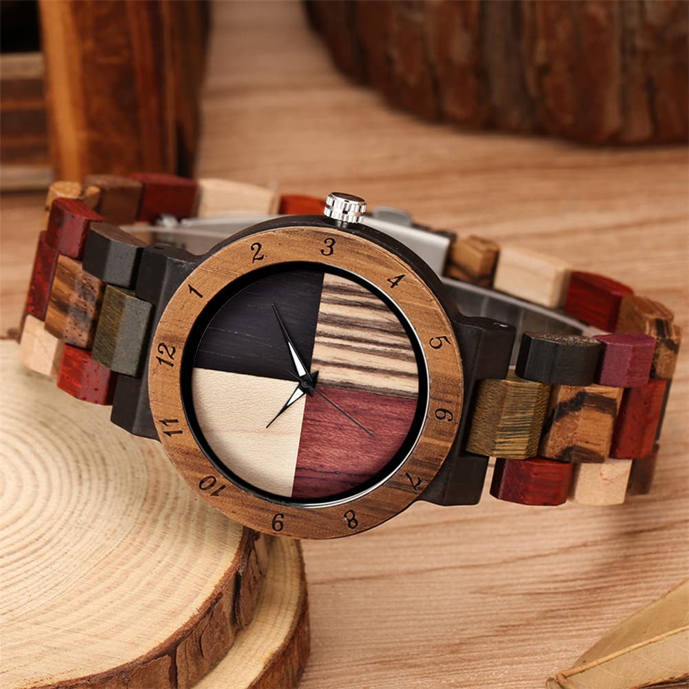 Women's Wooden Watch with All Wood Strap - Classic Analog Bamboo Watch for Women & Couples | Eco-Friendly Fashion Accessory for Casual Wear, Office & Outdoor Activities