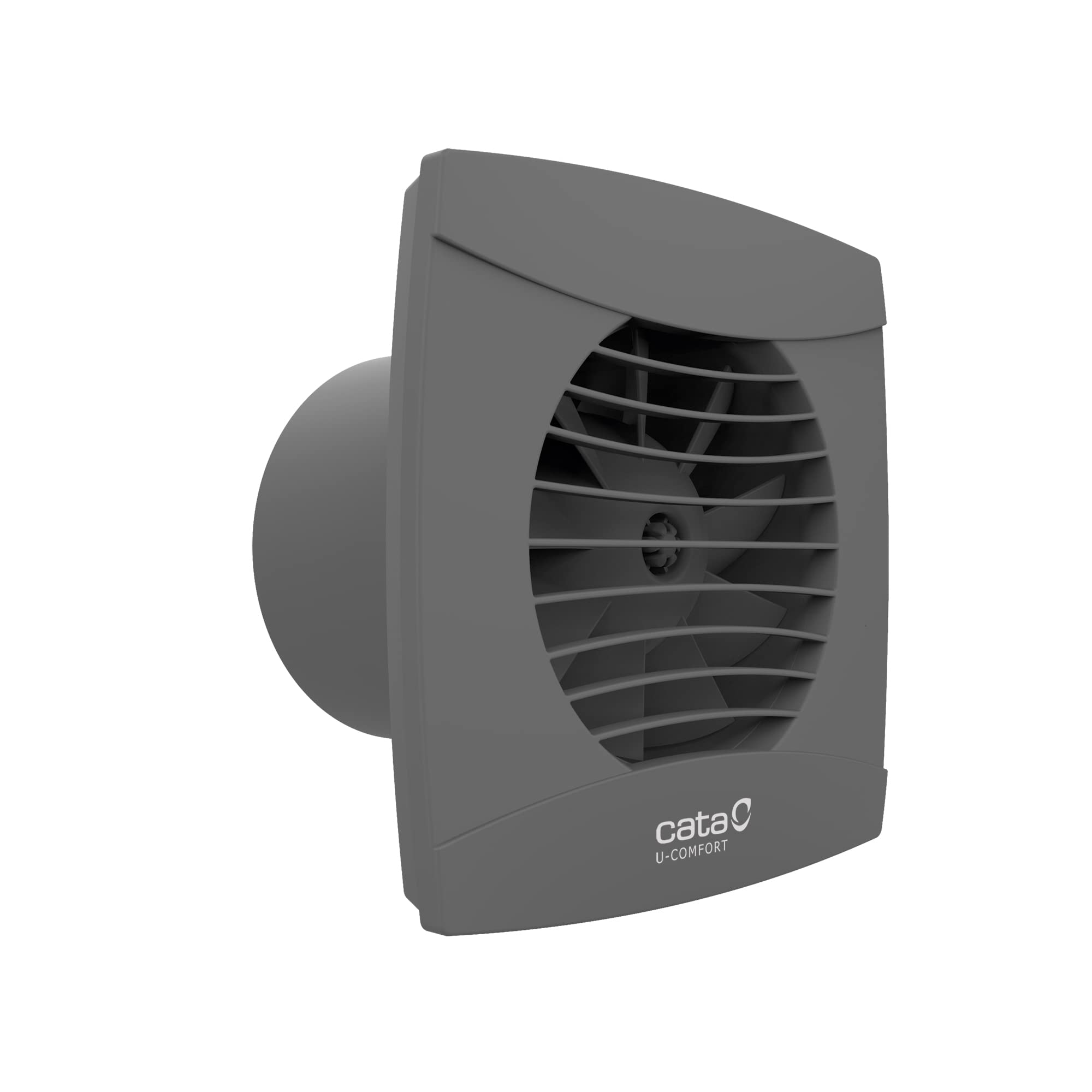Cata UC-10 Bathroom Timer Extractor Fan - Silver | Energy Efficient Ventilation for Bathrooms & Kitchens | Perfect for Humidity Control & Odor Removal