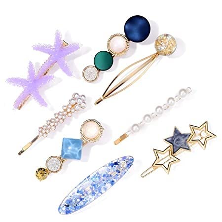 Stylish Metal Hair Clips for Women - Geometric Hollow Barrettes with Pearl Accents | Korean Fashion Hairpins for Everyday Wear, Parties & Weddings