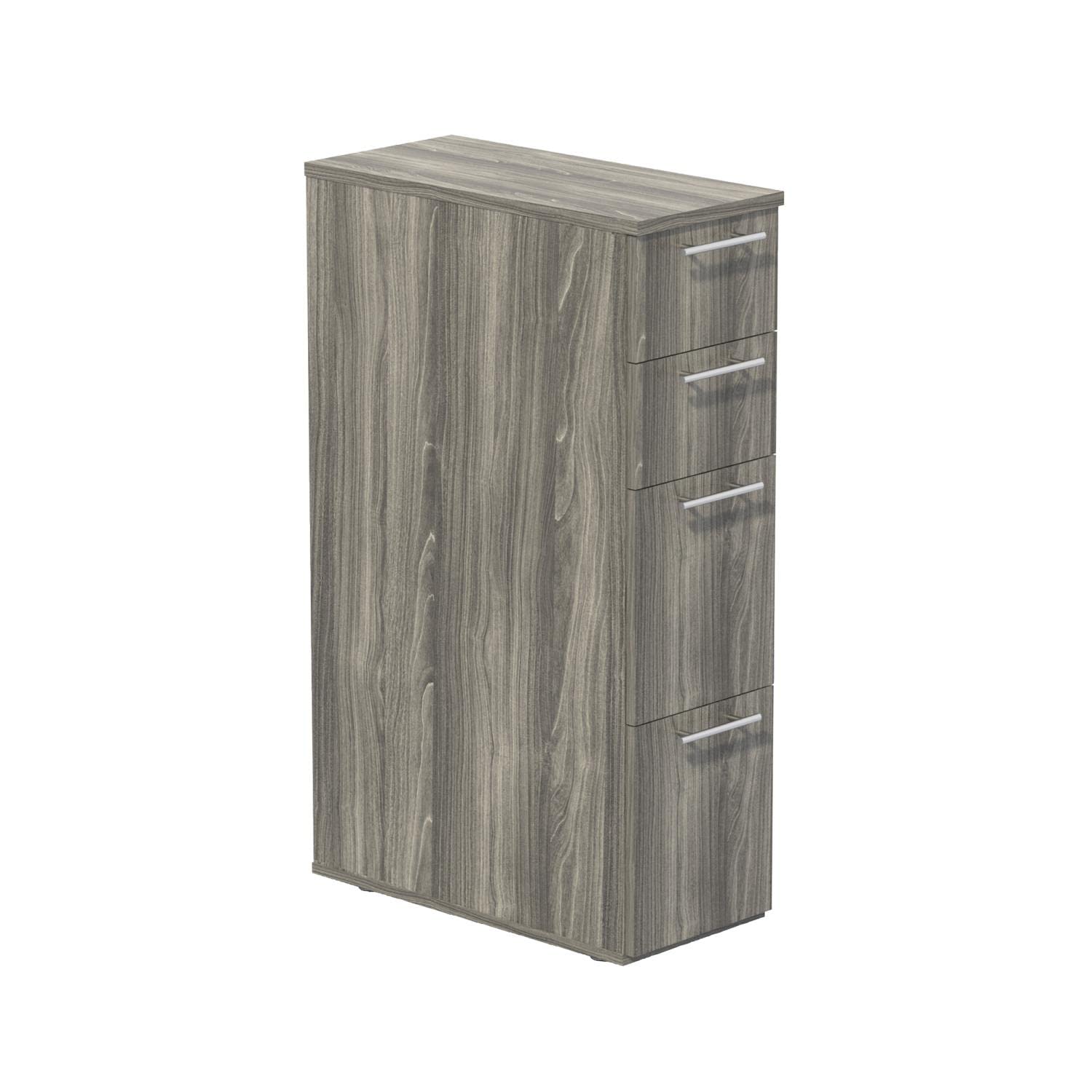 Mayline Skinny Tall Pedestal Desk Base - Gray ABS Plastic for Office & Home Workspace (Supports Standing & Sitting Desks)