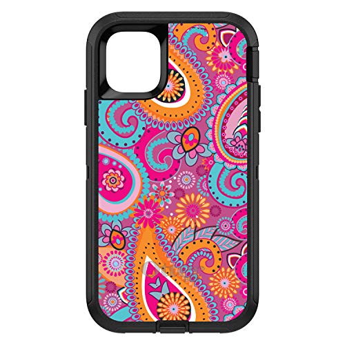 Pink Blue Orange Paisley On Black Case