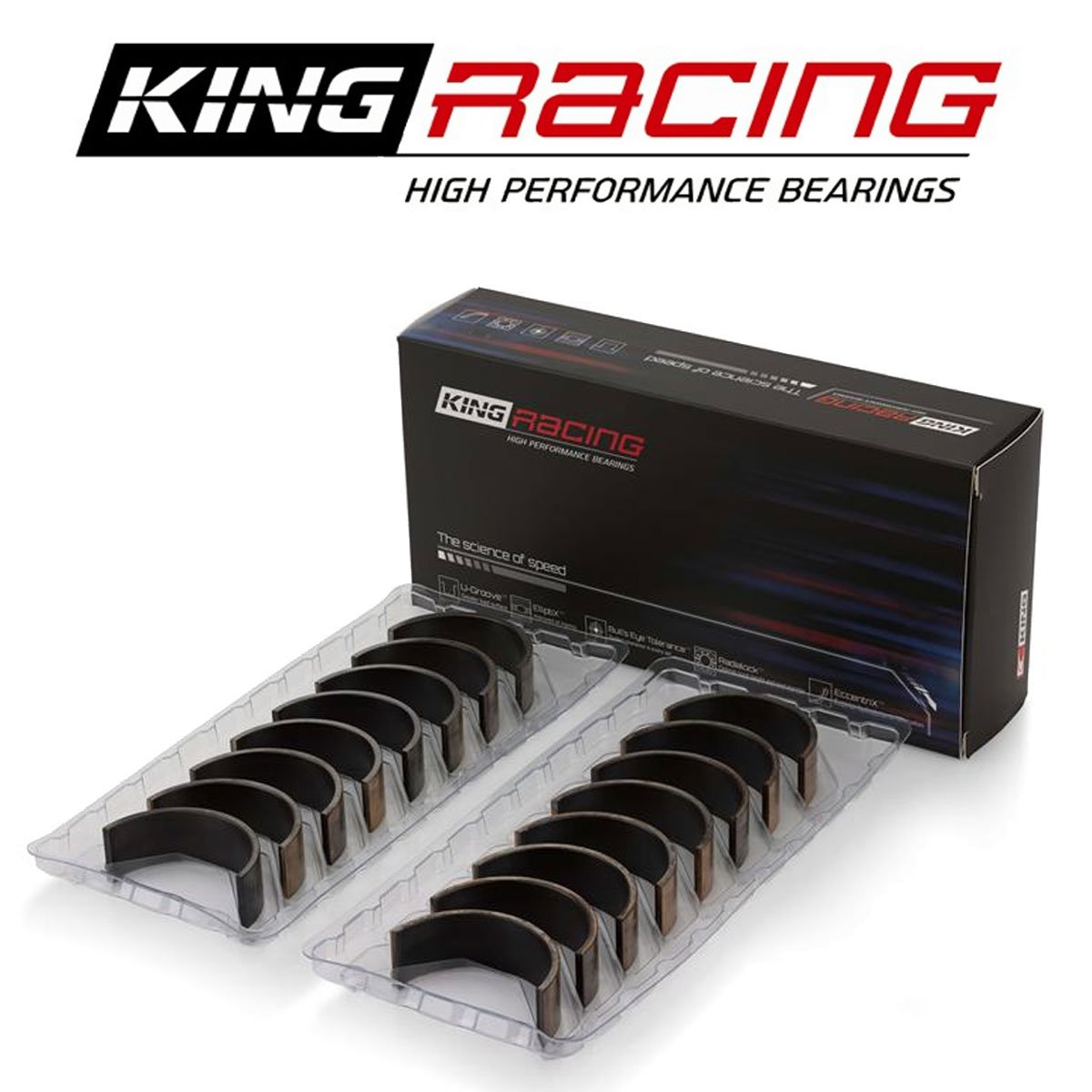King Bearings CR6870XPSTDX High Performance Connecting Rod Bearings - Compatible with NISSAN VR38DETT Engine (Set of 6 Pairs) | Perfect for Engine Rebuilds & Performance Upgrades