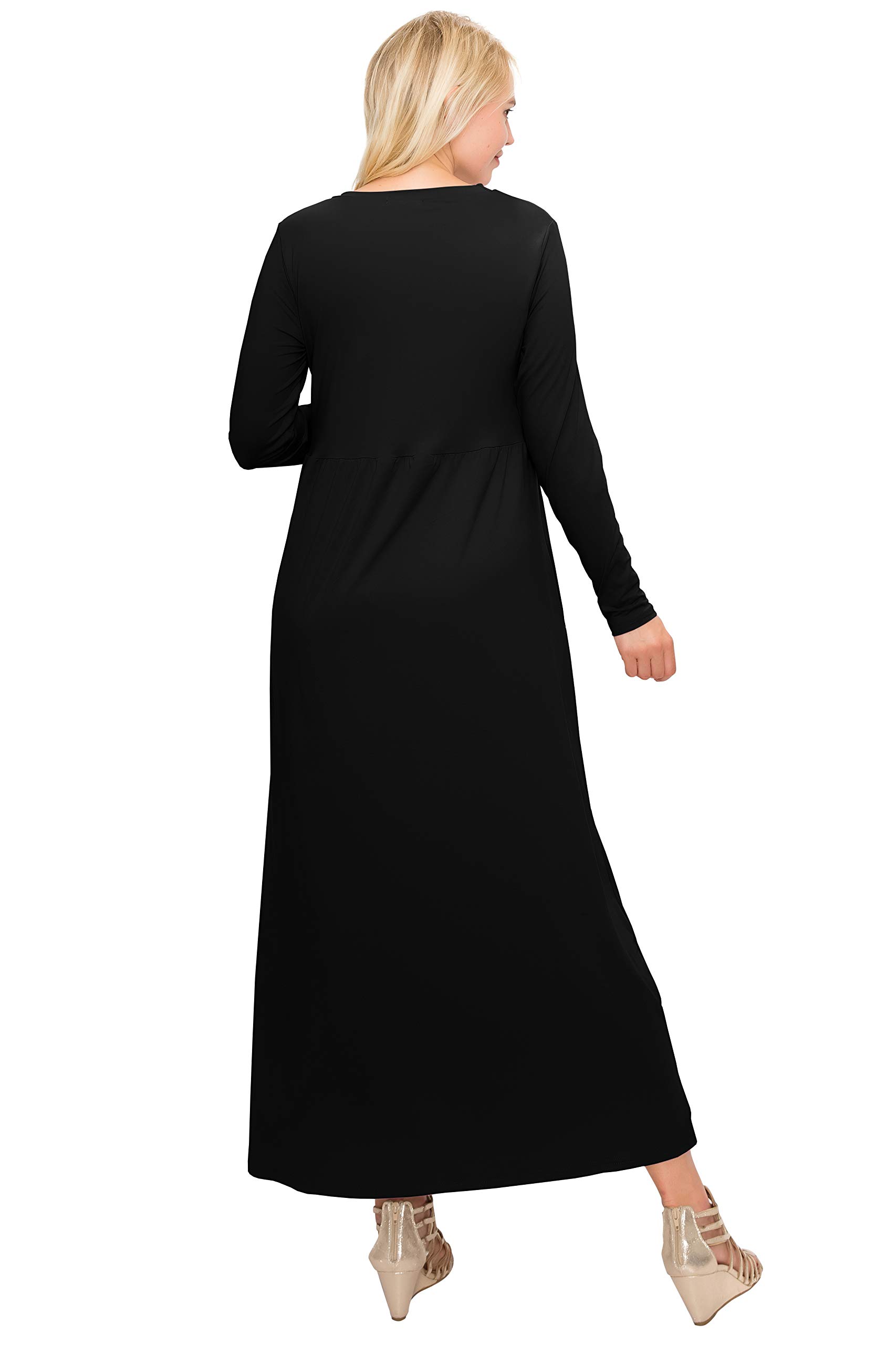 ALWAYS Women's Maternity Maxi Dress - Soft Empire Waist Pregnancy & Nursing Dress for Baby Shower, Casual Wear & Special Occasions | Short/Long Sleeve Options