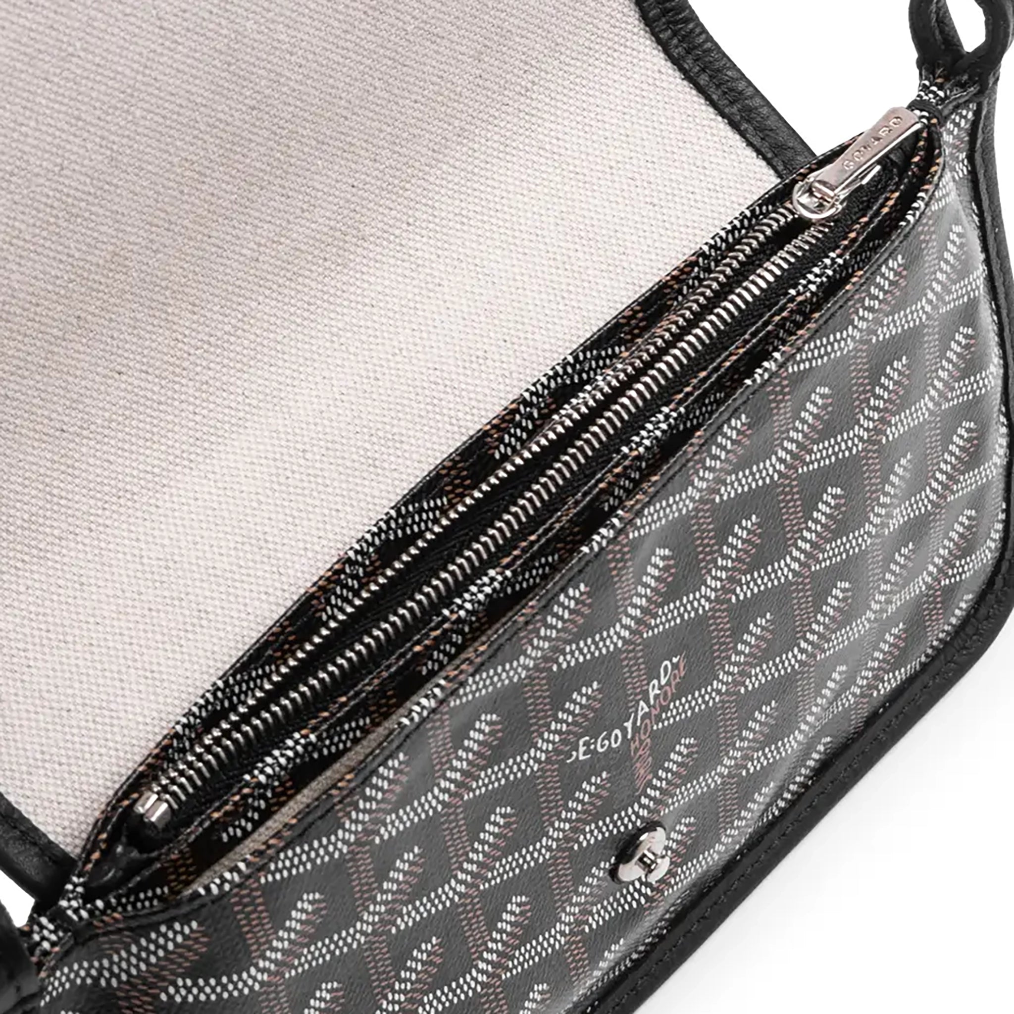 Goyard Plumet Pocket Black Leather Wallet for Men - Slim RFID Blocking Bifold Wallet for Everyday Use & Travel
