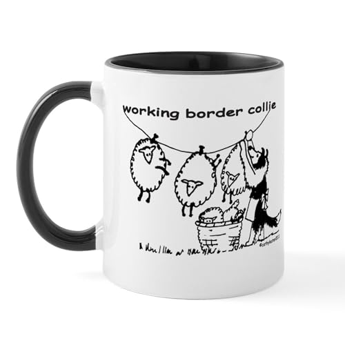 White/Black Inside - Working Border Collie Mug