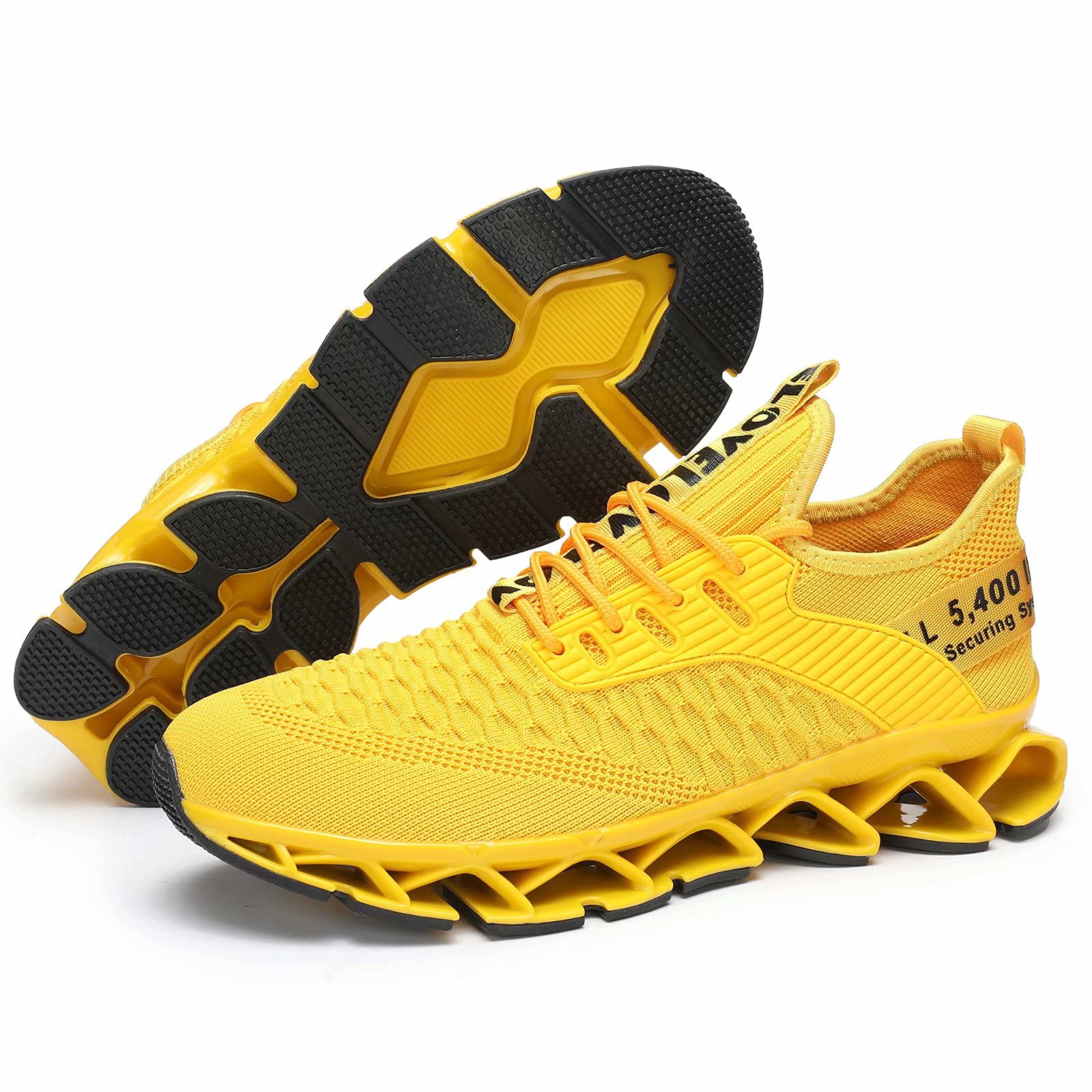 Vooncosir Men's Fashion Sneakers - Breathable Mesh Running Shoes with Non-Slip Blade Sole | Lightweight Athletic Walking Shoes for Gym, Jogging & Daily Wear