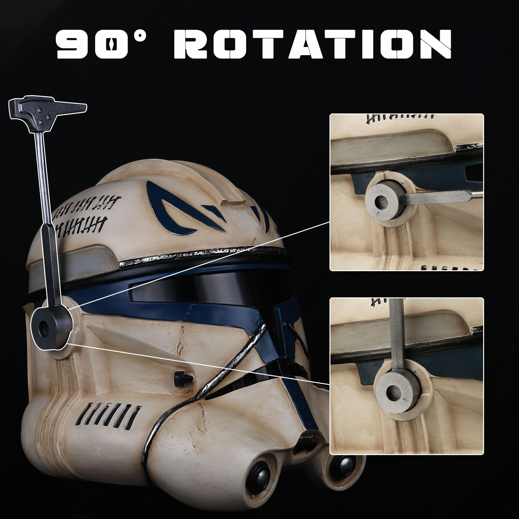Star Wars Clone Trooper Commander Helmet - Premium Cosplay Prop for Fans & Collectors | Halloween, Cosplay, Movie Reenactment, Gift for Star Wars Fans