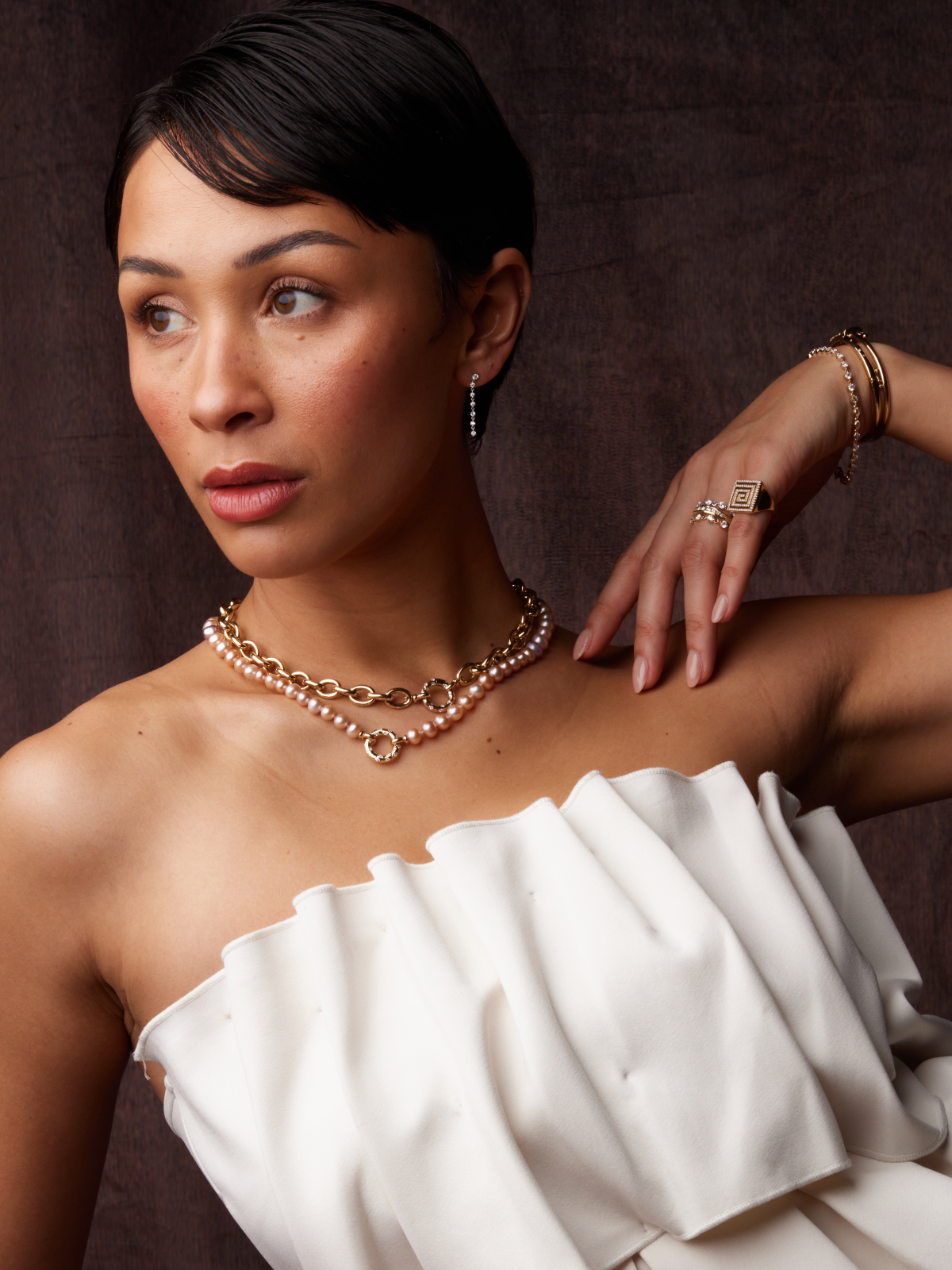 Pearl Aria Necklace for Women - Elegant 18K Gold Plated Pearl Pendant Necklace Jewelry Gift for Her - Perfect for Weddings, Anniversaries & Special Occasions