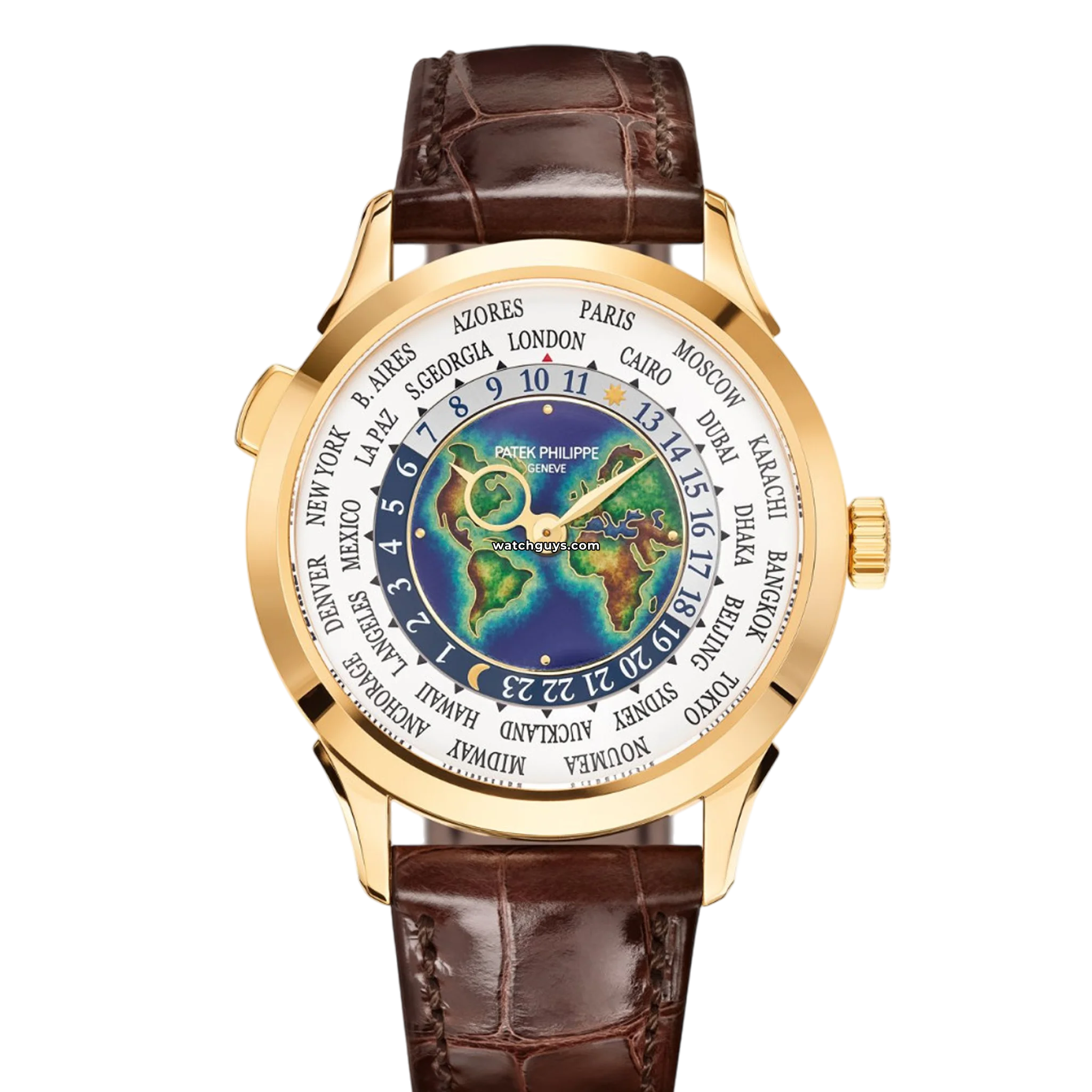 Patek Philippe World Time 5231J-001 18K Yellow Gold Men's Luxury Watch - Perfect for Business, Travel & Collectors