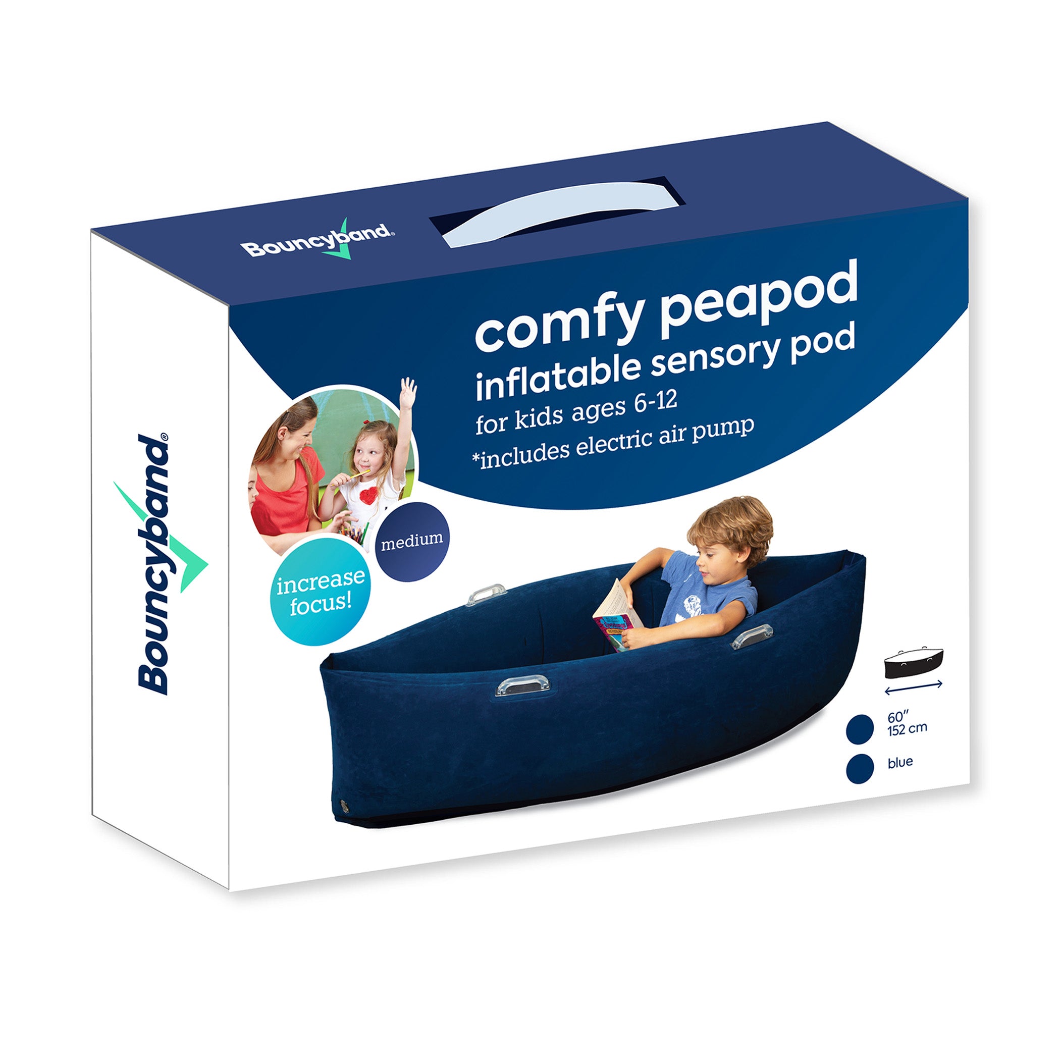 Bouncyband Comfy Hugging Peapod Sensory Pod for Kids - 60