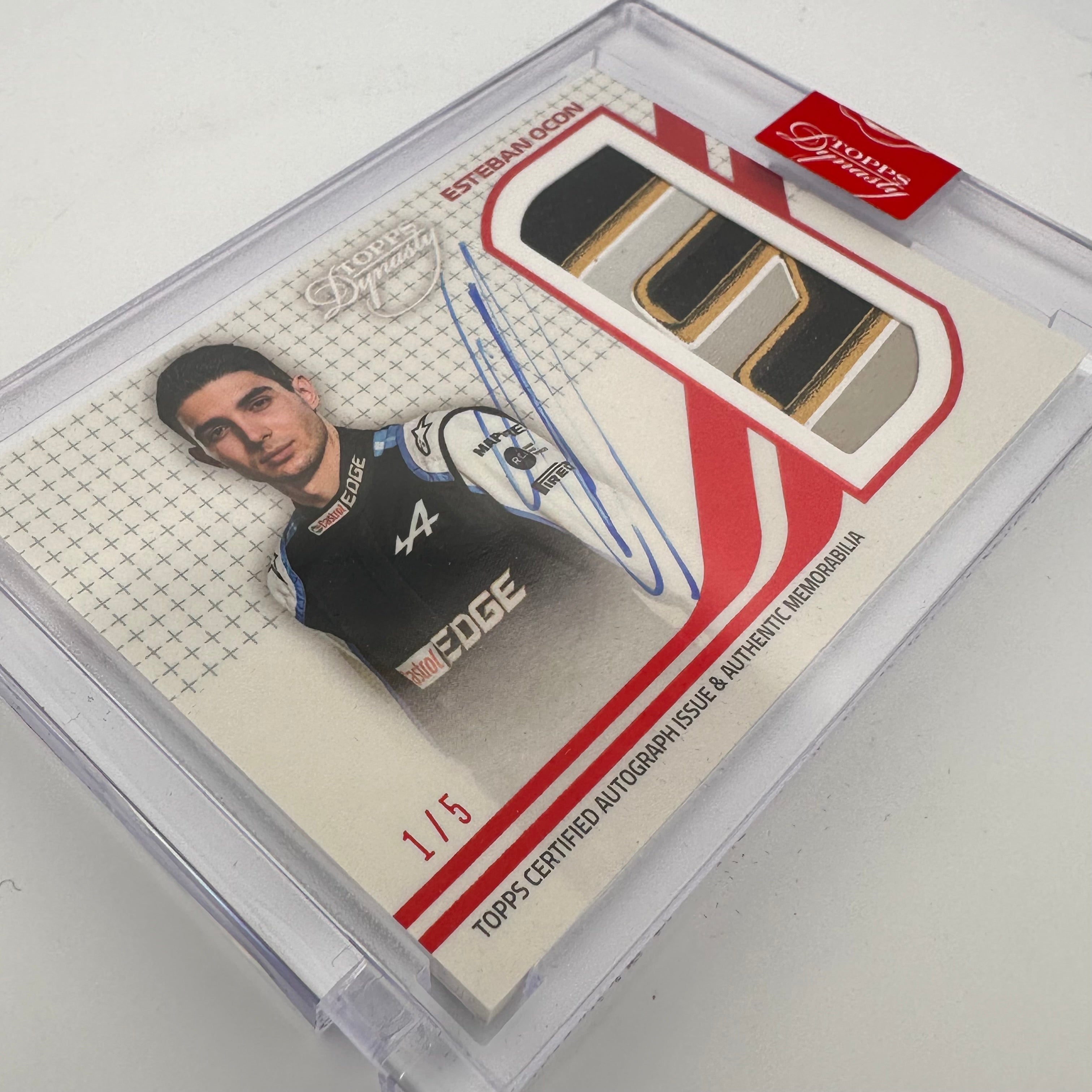 2021 Dynasty Esteban Ocon #DAP EOIII 1/5 Red Autograph Patch - F1 Racing Memorabilia for Collectors & Motorsport Fans