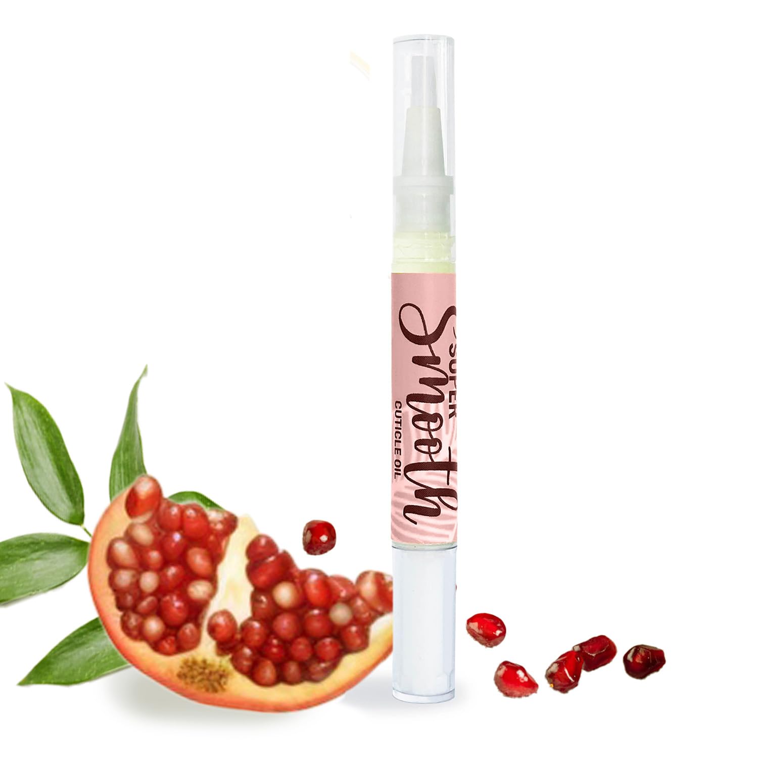 Organic Cuticle Oil for Nails - Nail Strengthener & Growth Treatment with Pomegranate & Argan Oil - Moisturizing Cuticle Care - Sunday Scent - 3ml - Perfect for Manicures, Nail Salons & At-Home Nail Care