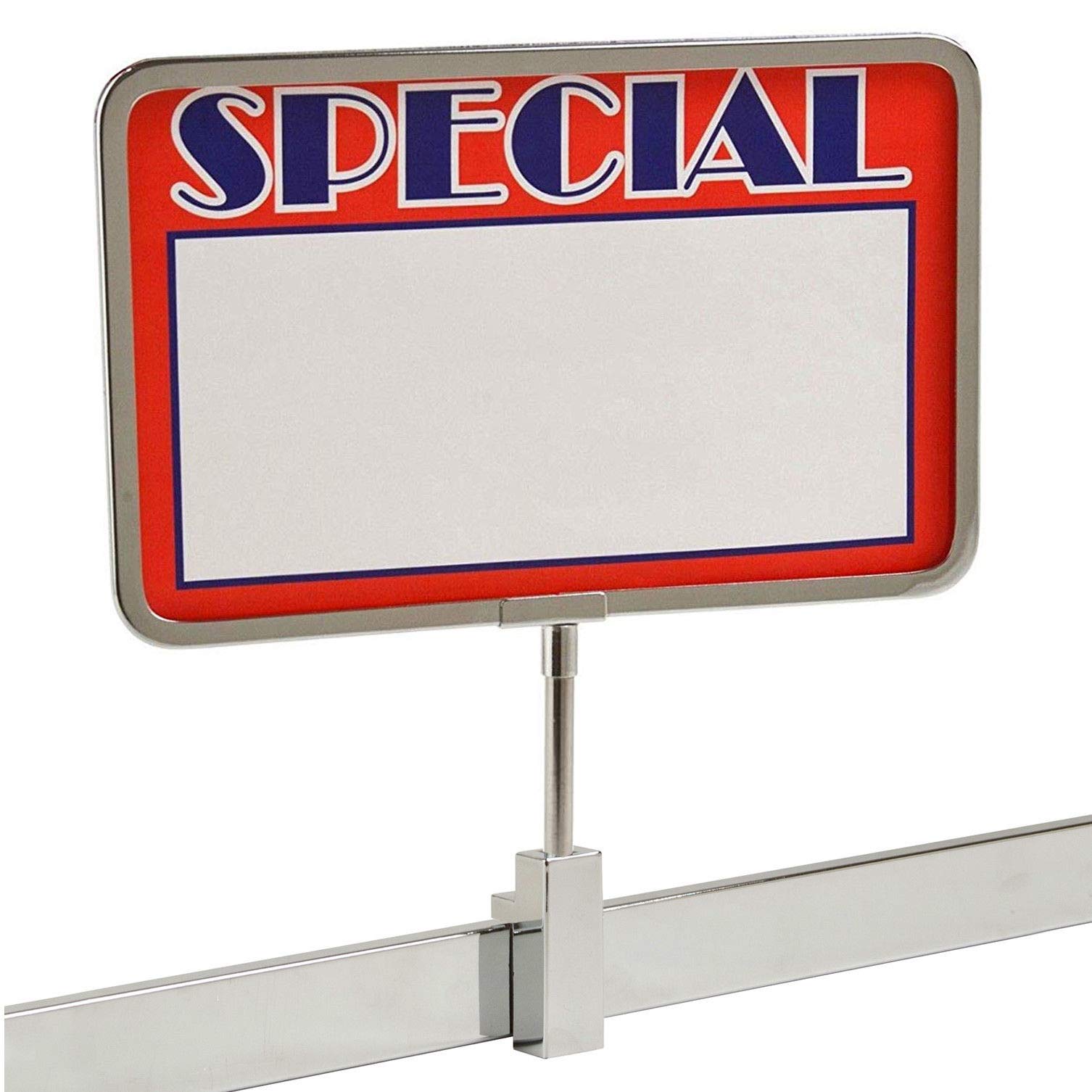 5 Pack Chrome Frame Magnetic Sign Holders 7
