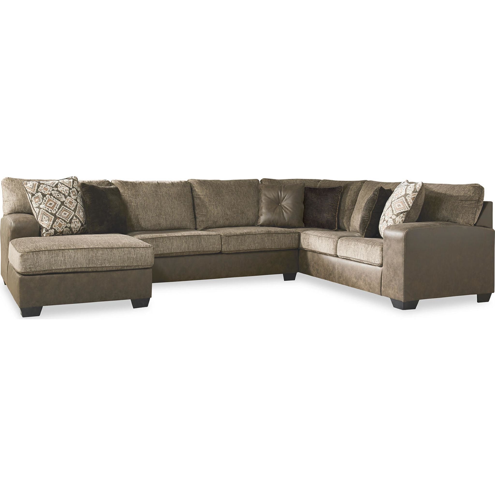 Luxury Abalone 3-Piece Sectional Sofa with Chaise Lounge - Modern L-Shaped Living Room Furniture for Home Theater & Family Gatherings