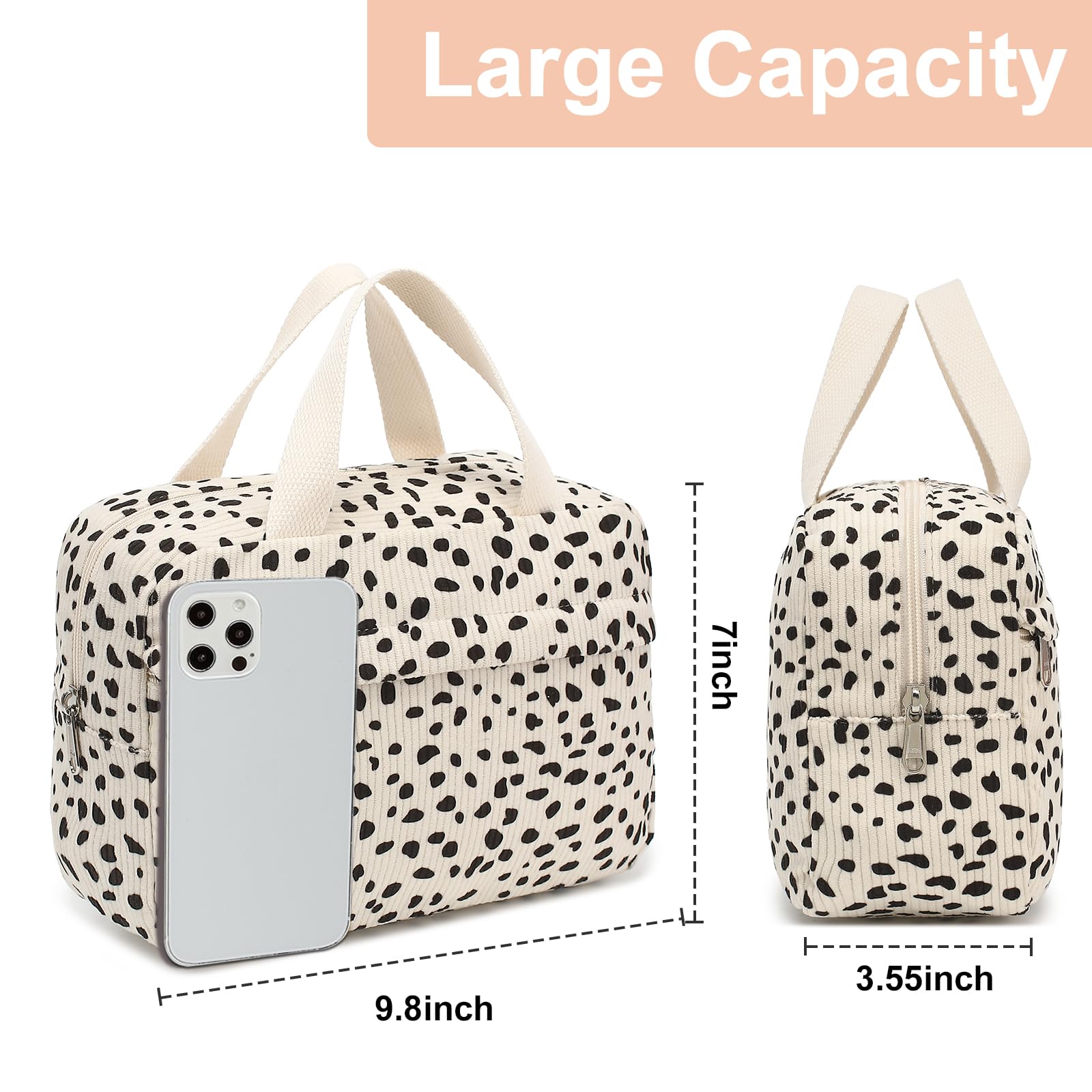 Waterproof Large Makeup Bag for Women - Travel Cosmetic Organizer with Zipper, Tote Pouch Purse for Girls | Perfect for Travel, Gym & Daily Essentials Storage