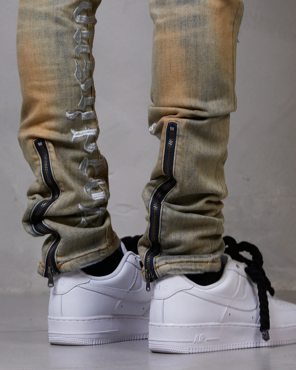 NOAH JEAN Dirty Wash Distressed Denim Jeans for Men - Stylish & Comfortable for Casual Wear, Street Style & Everyday Outfits