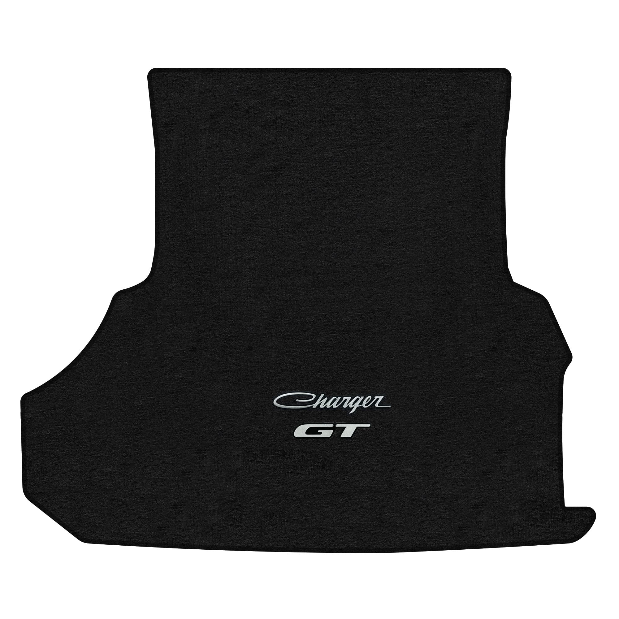Premium Custom-Fit Carpeted Floor Mats for Dodge Charger 2018-2023 - Luxury Car Floor Liners with GT Logo (Charcoal) | Perfect for Daily Commute & Road Trips | Includes Trunk Mat & Subwoofer Protection
