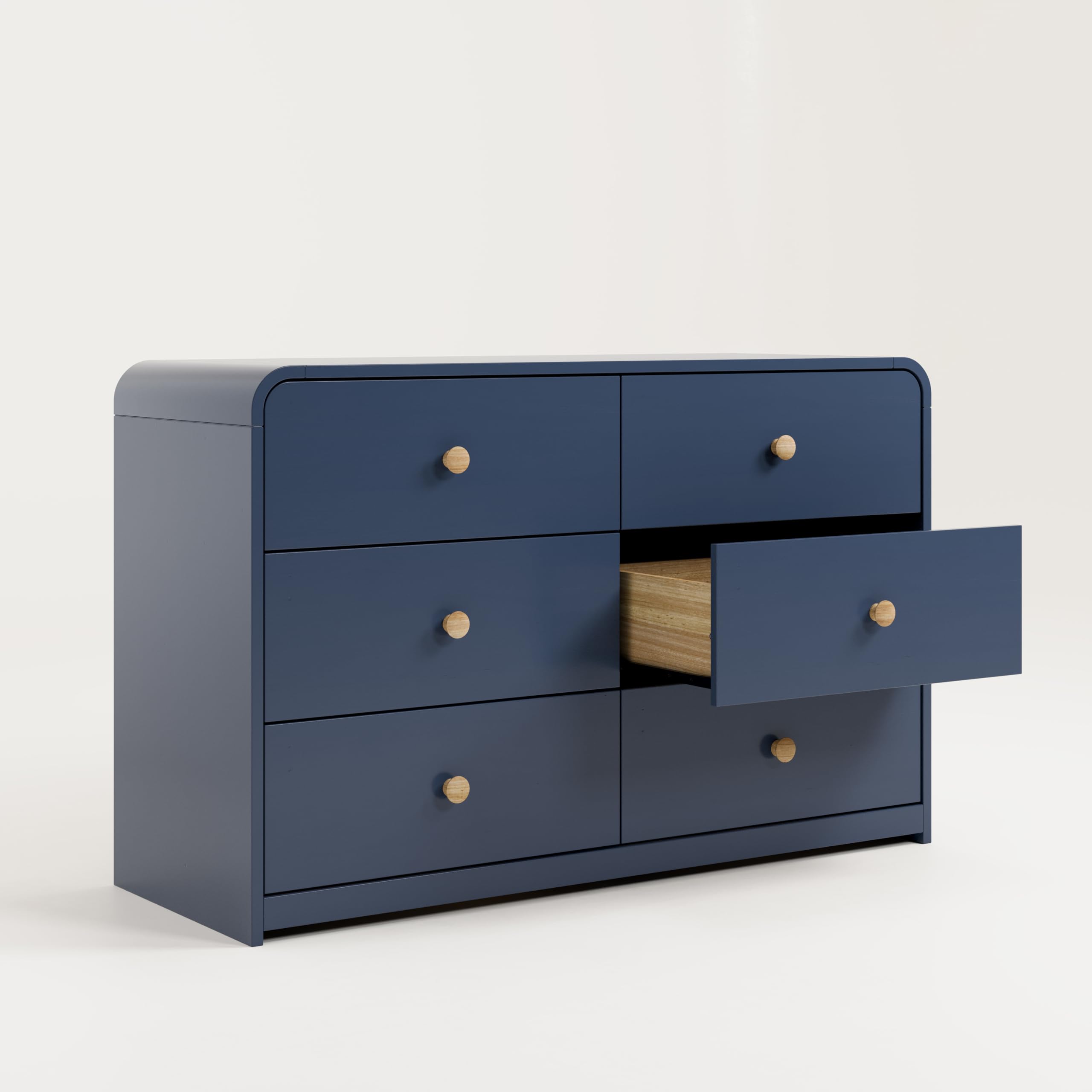 Storkcraft Santos 6-Drawer Dresser in Midnight Blue - Nursery Dresser for Kids with Storage Organizer | Perfect for Baby Room Organization & Child's Bedroom Storage