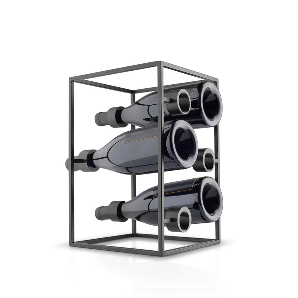 EVA SOLO Nordic Kitchen Wine Cube - Black Stainless Steel Wine Chiller for Home, Bar & Party Use