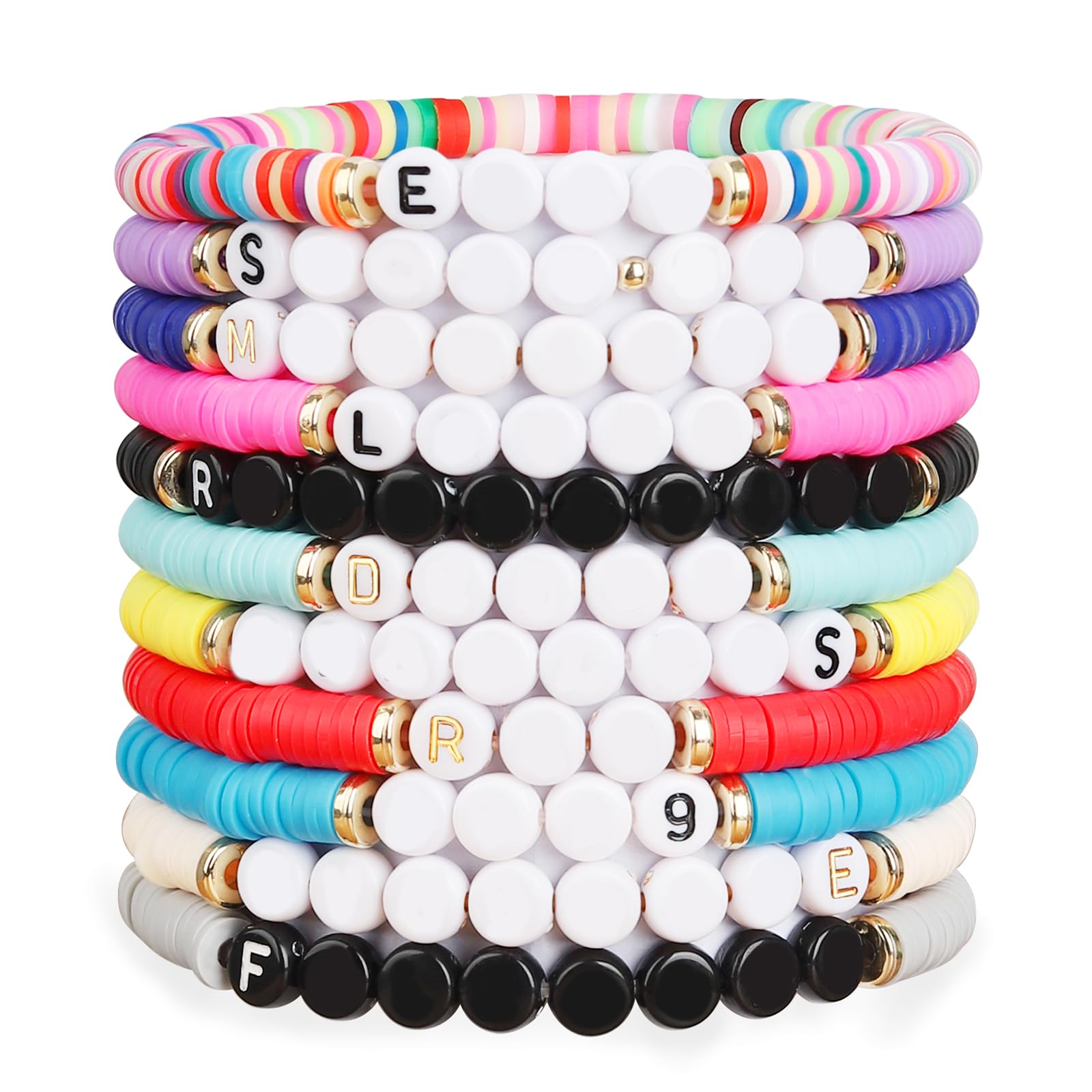**Friendship Bracelets Set for Women & Girls - Eras Tour Inspired Bracelets with Lover, Fearless, Anti-Hero, 1989, Reputation Themes - Perfect for Concerts, Gifts & Taylor Swift Outfits**