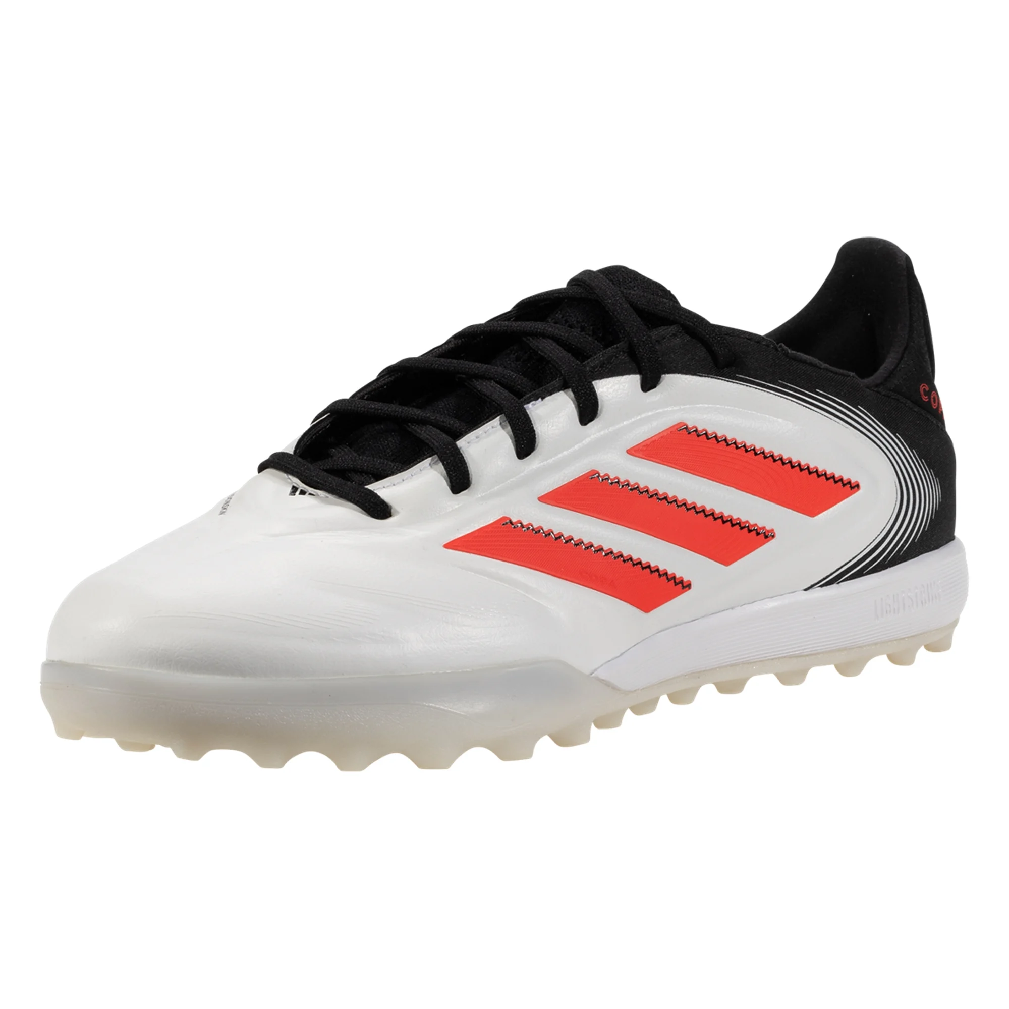 Adidas Copa Pure III Pro Turf Soccer Cleats for Men - White/Lucid Red/Black | Firm Ground Football Boots for Training & Matches | Perfect for Artificial Turf & Outdoor Play