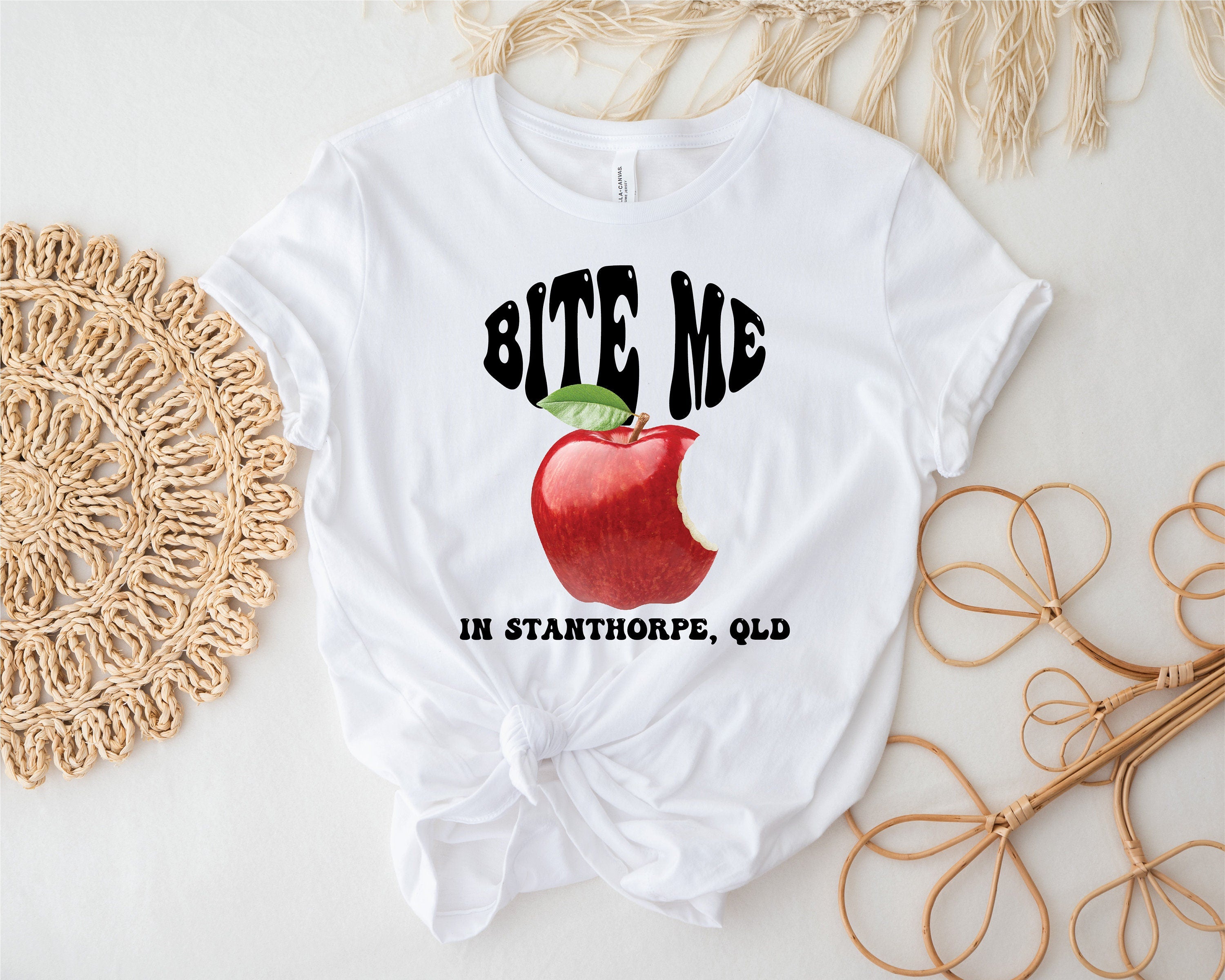 Bite Me in Stanthorpe - Funny Sarcastic T-Shirt for Men & Women - Perfect for Gifts, Parties & Casual Wear