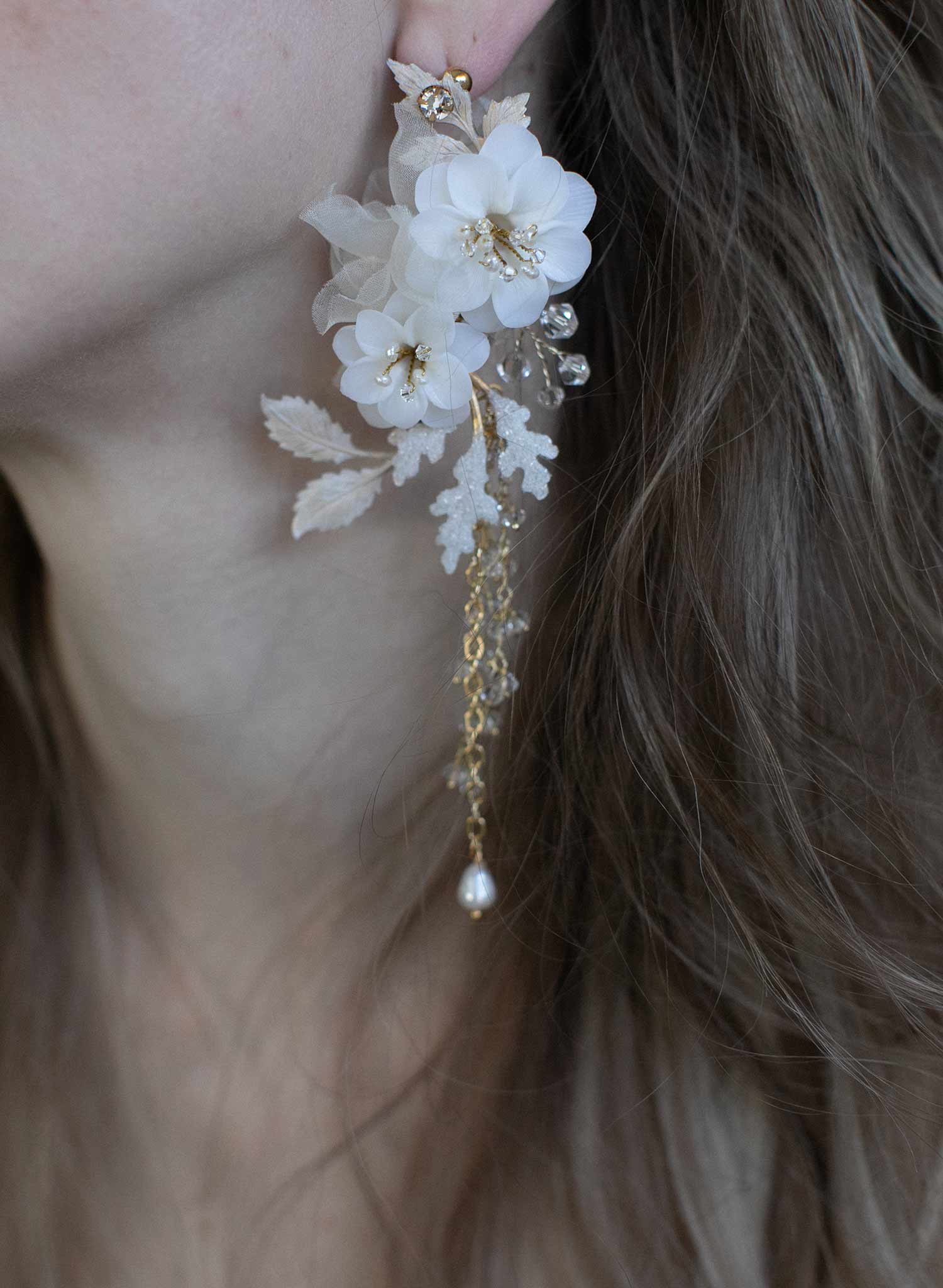 Dewdrop Blossom Earrings - Elegant Floral Dangle Earrings for Women, Style #950 | Perfect for Weddings, Parties & Everyday Wear