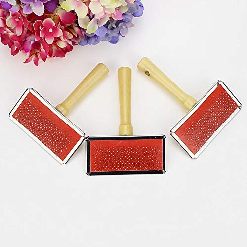 Premium Wooden Handle Pet Grooming Comb - Needle Brush for Dogs & Cats - Detangling & Shedding Control - Perfect for Daily Grooming & Professional Pet Care