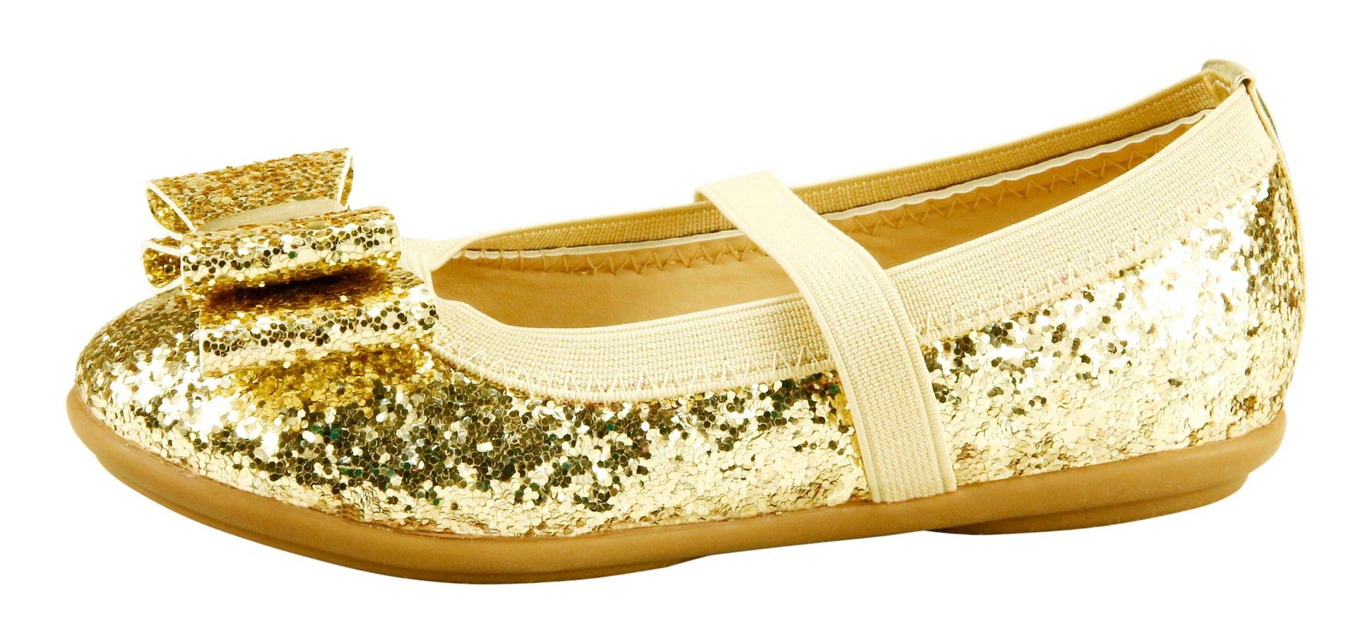 The Doll Maker Glitter Ballet Flats for Women - Sparkly Comfortable Slip-On Shoes for Dance, Party & Everyday Wear
