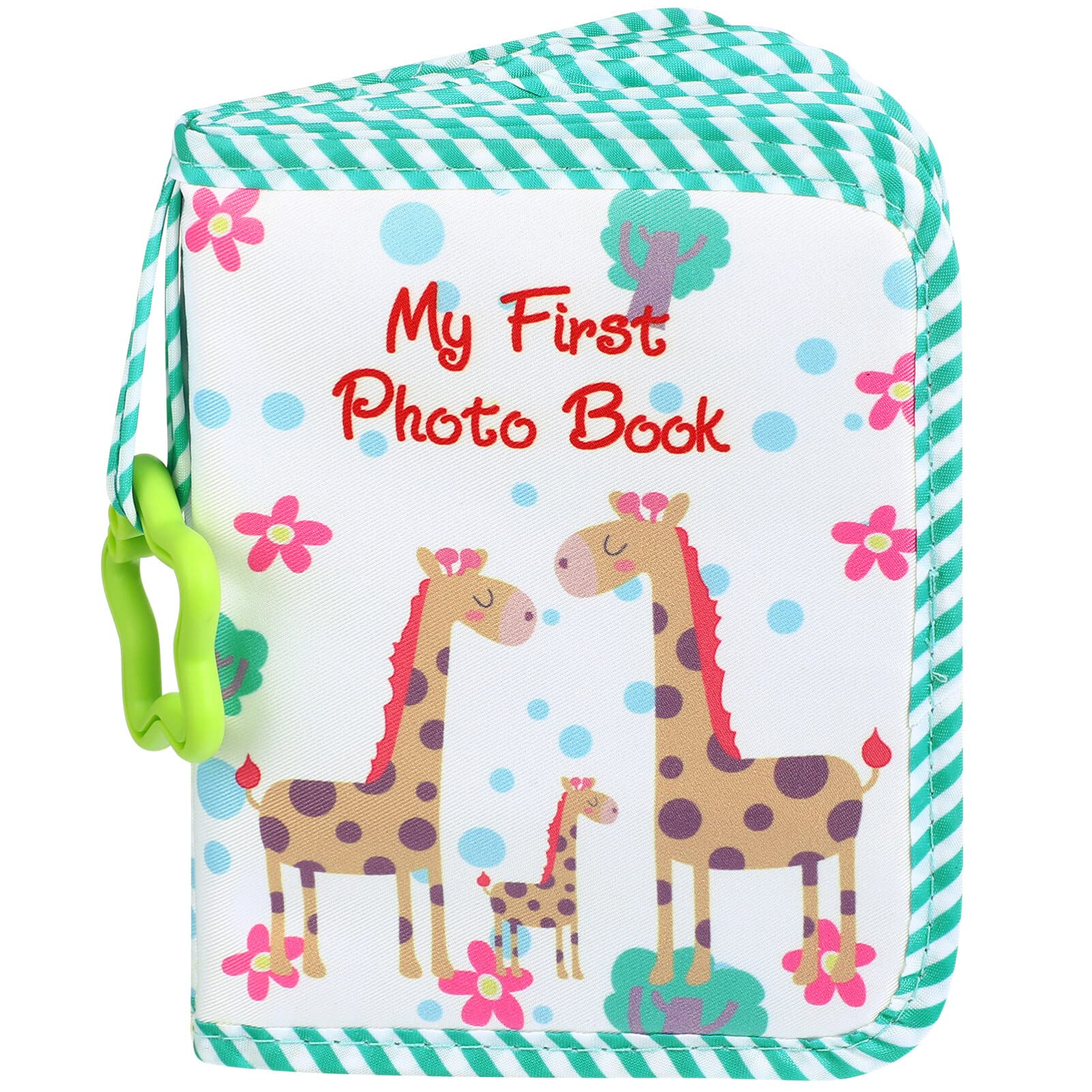NUOBESTY Baby First Year Memory Book - Soft Cloth Photo Album for Newborns, Infants & Toddlers - Cartoon Design Keepsake Scrapbook - Perfect for Baby Shower Gifts, 1st Birthday Presents & Family Photo Storage