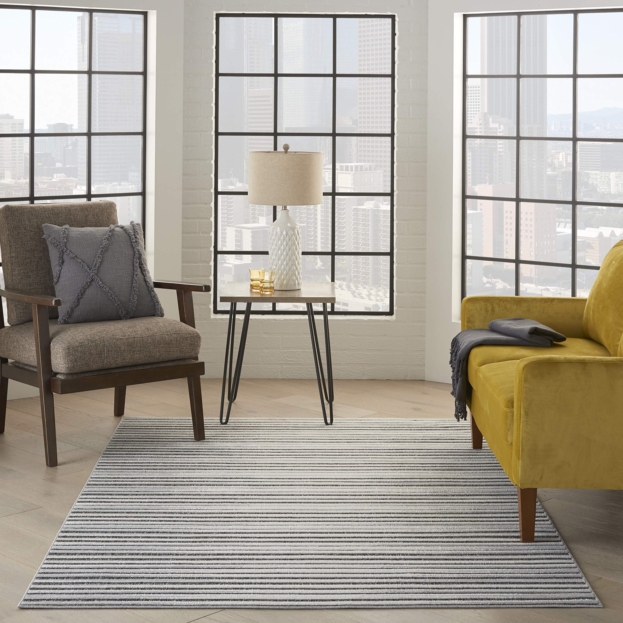 Nourison Calobra Modern Dark Grey 5'3
