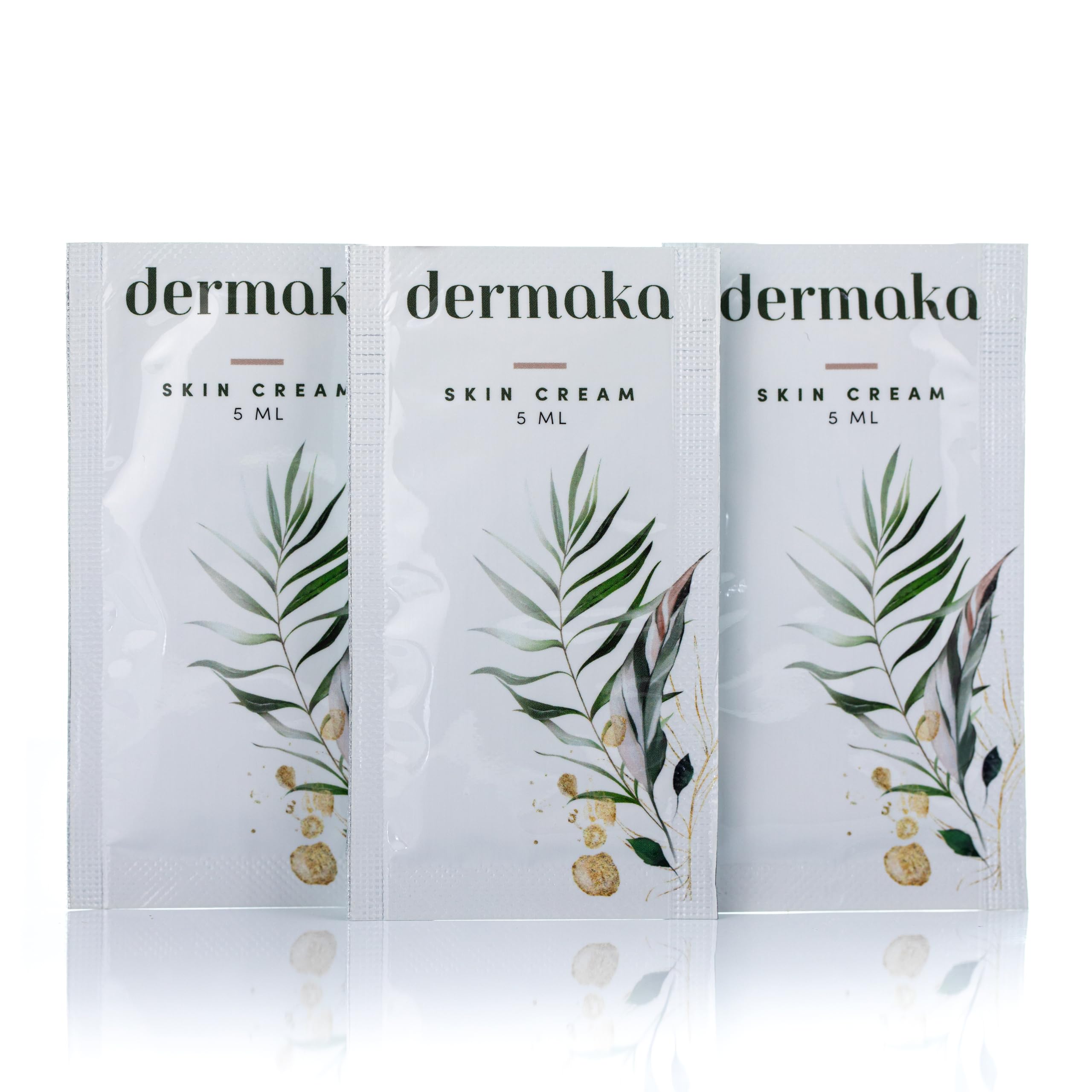 Dermaka All-Natural Skin Cream - 25 Packets (5ml Each) | Moisturizing Lotion for Dry, Sensitive Skin | Formulated by Surgeons for Healing & Repair | Perfect for Post-Procedure Care, Eczema & Daily Hydration