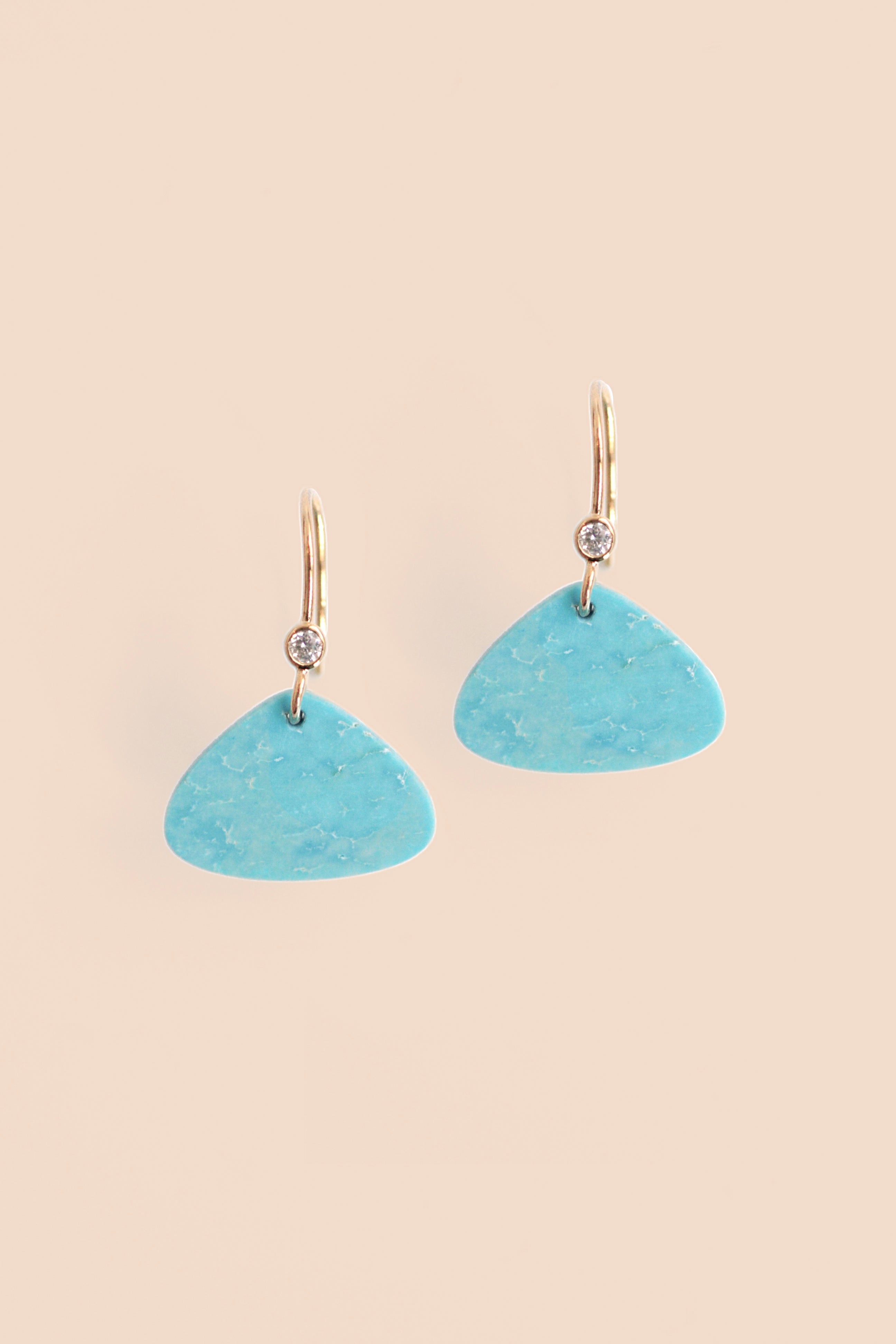 Triangular Drop Earrings - Turquoise Gemstone Dangle Earrings for Women | Perfect for Parties, Weddings & Everyday Wear
