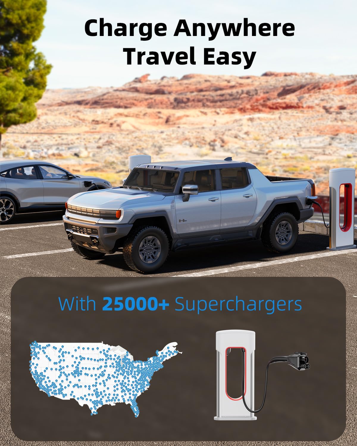 2025 Upgraded Tesla Supercharger to CCS1 Adapter - 500A 1000V Fast Charging Converter | NACS to CCS1 EV Charger Compatible with Rivian, Ford, GM Electric Vehicles | Perfect for Road Trips & Public Charging Stations