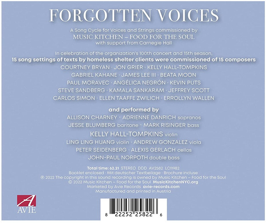 Kelly Hall Tompkins - Forgotten Voices: A Song Cycle for Voices and Strings | Classical Music CD for Relaxation & Meditation