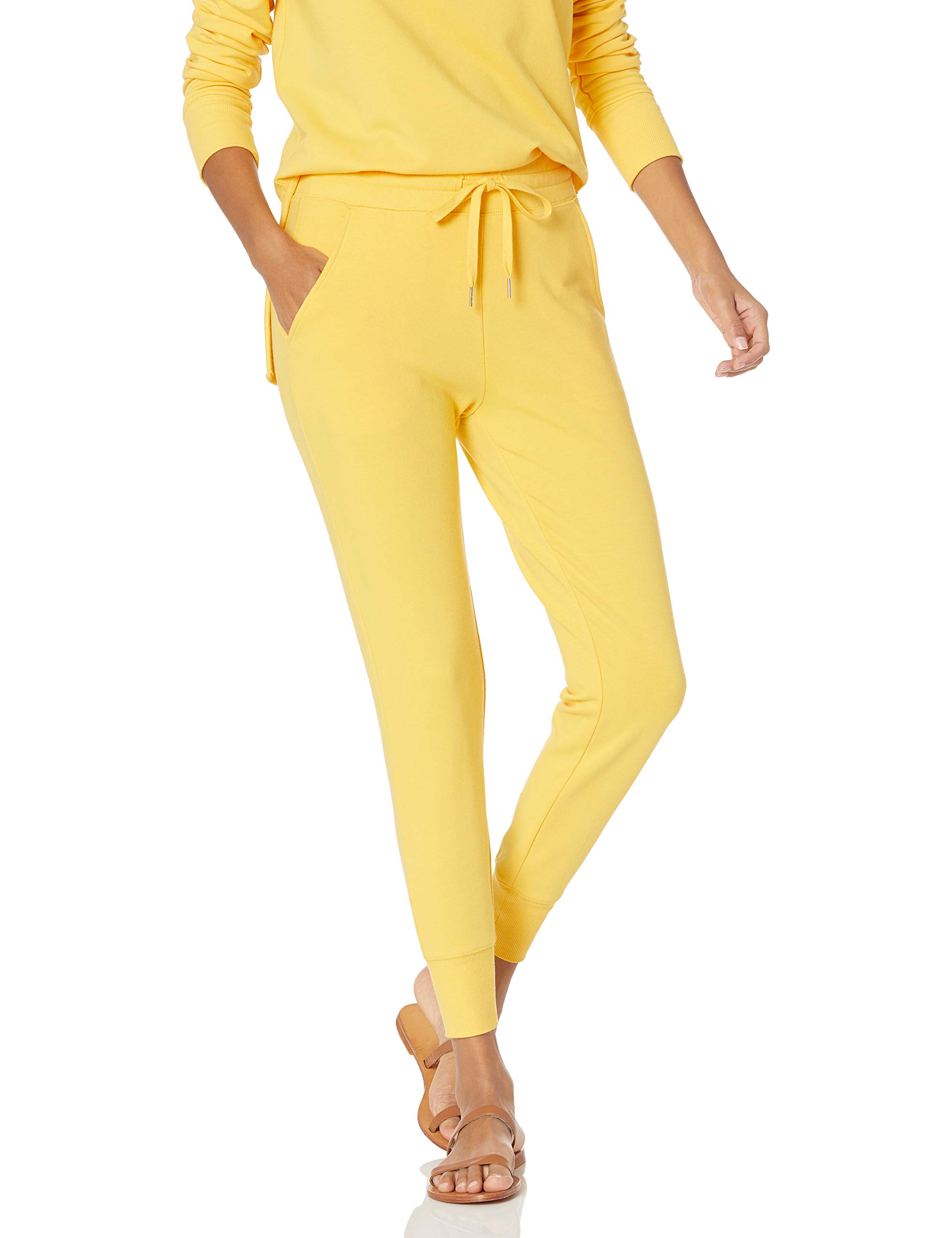 Daily Ritual Women's Terry Cotton Modal Jogger Pants with Drawstring Waist - Comfortable Lounge Pants for Yoga, Running Errands & Relaxing at Home